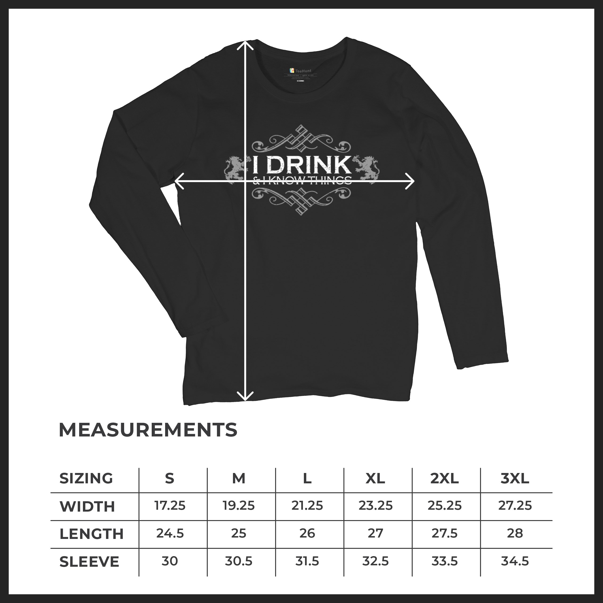 Drink & Know Things Women's Long Sleeve T-shirt Drinker Humor Witty Alcohol Bar - Picture 8 of 29