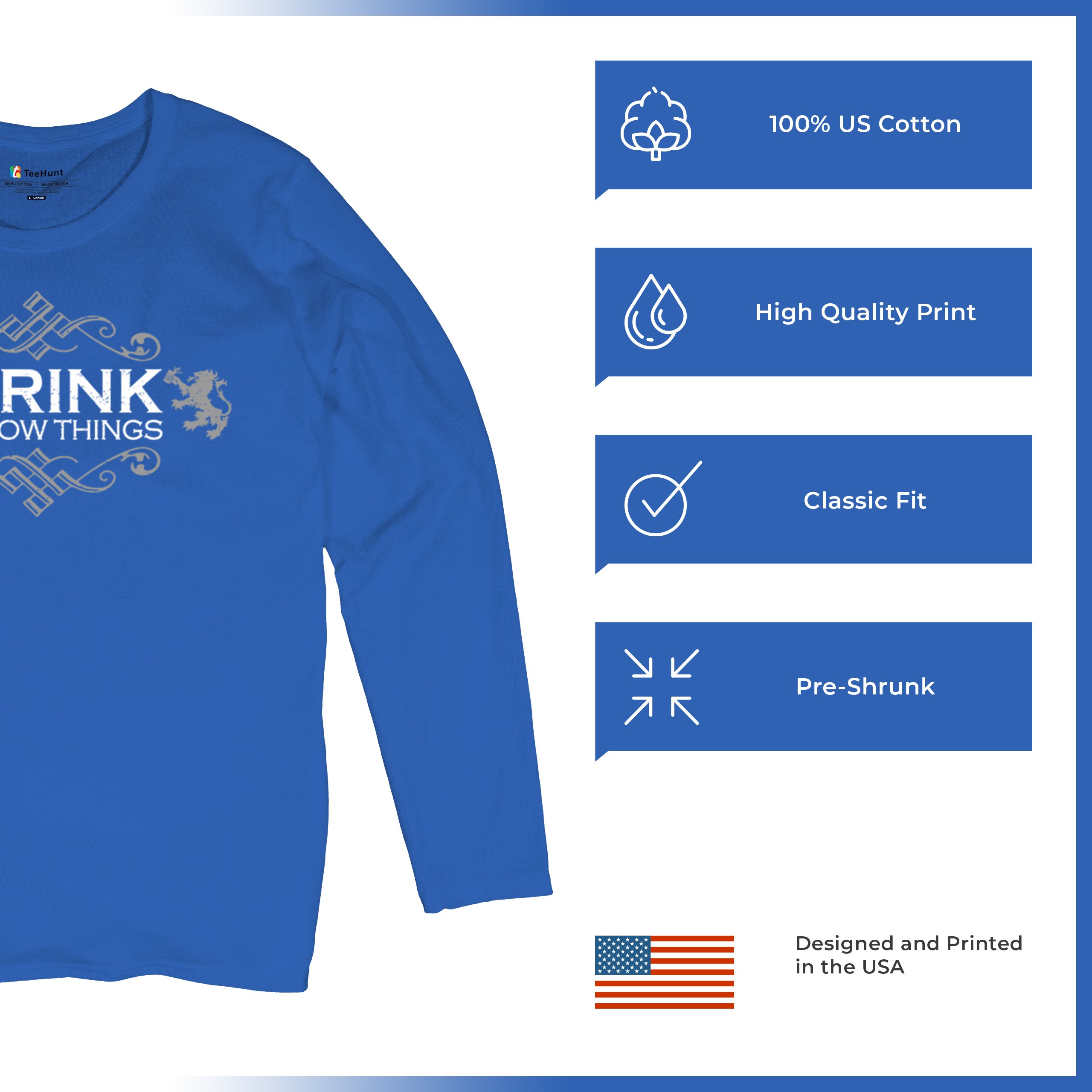 Drink & Know Things Women's Long Sleeve T-shirt Drinker Humor Witty Alcohol Bar - Picture 28 of 29