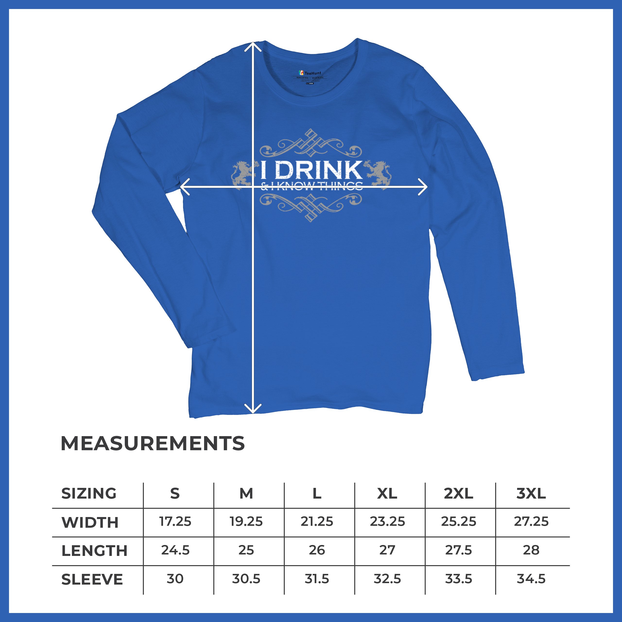 Drink & Know Things Women's Long Sleeve T-shirt Drinker Humor Witty Alcohol Bar - Picture 29 of 29