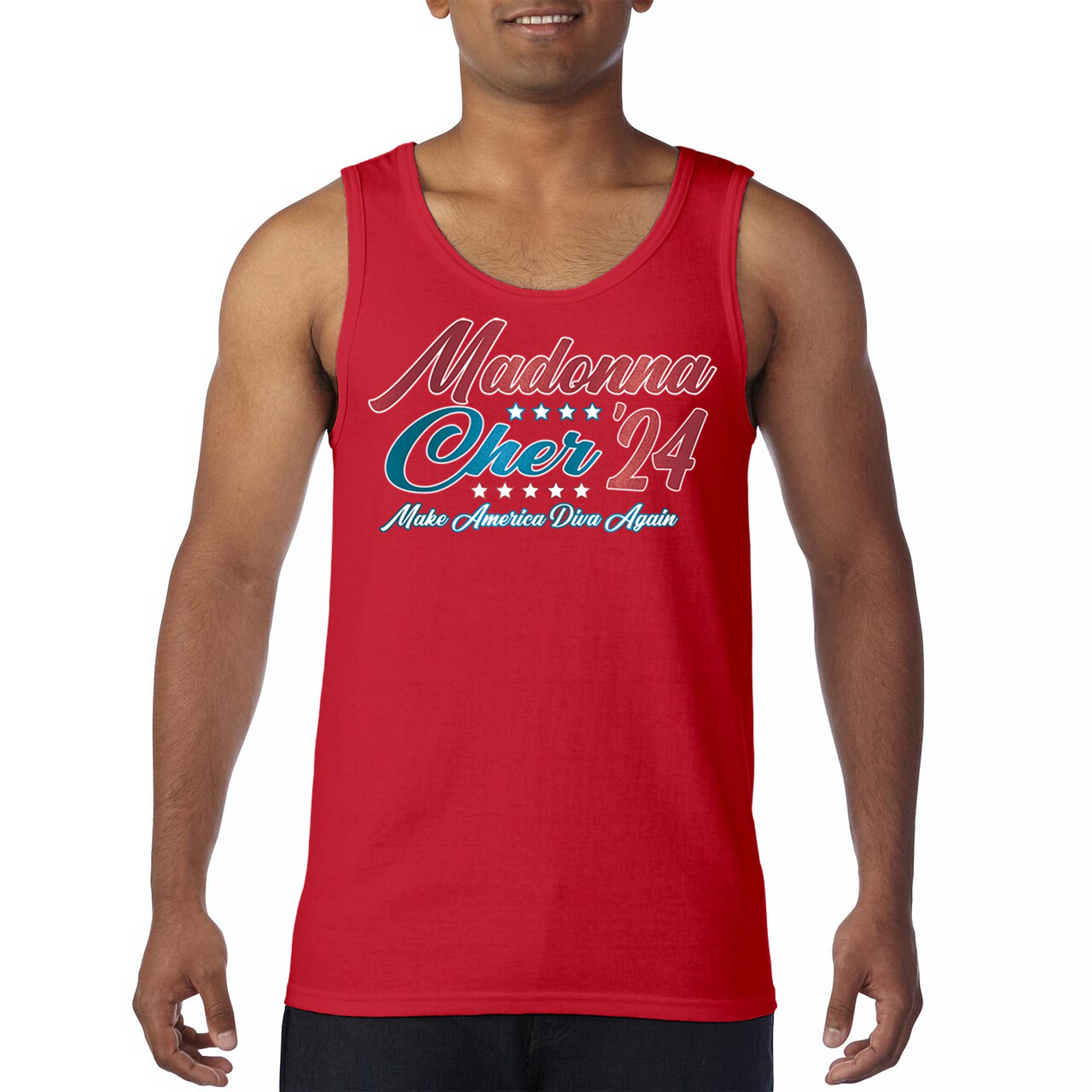Madonna Cher 2024 Make America Diva Again Tank Top Pop Culture