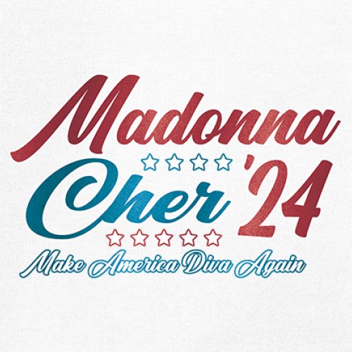 Madonna Cher 2024 Make America Diva Again Women's Tank Top Pop Culture Icon - Picture 18 of 36