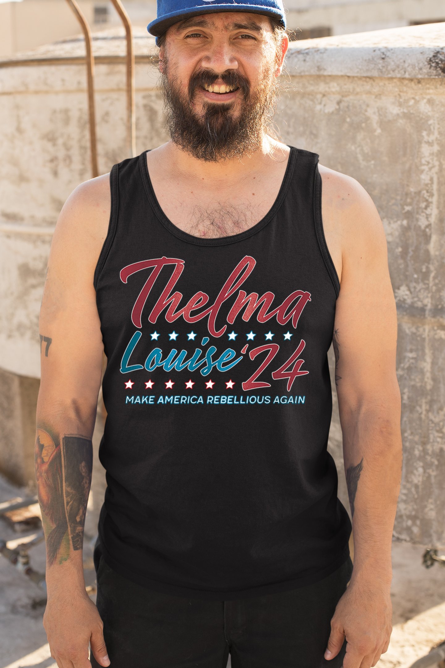 ALTRA Canotta uomo Thelma and Louise 24 Make America Rebellious Again Friends