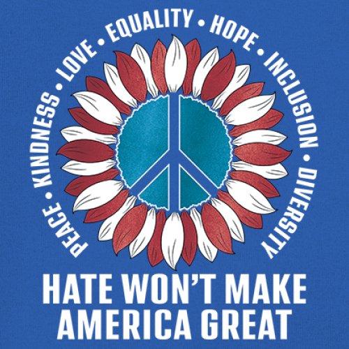 Hate Won't Make America Great Youth T-shirt Love Equality Hope Diversity Kids - Picture 25 of 36