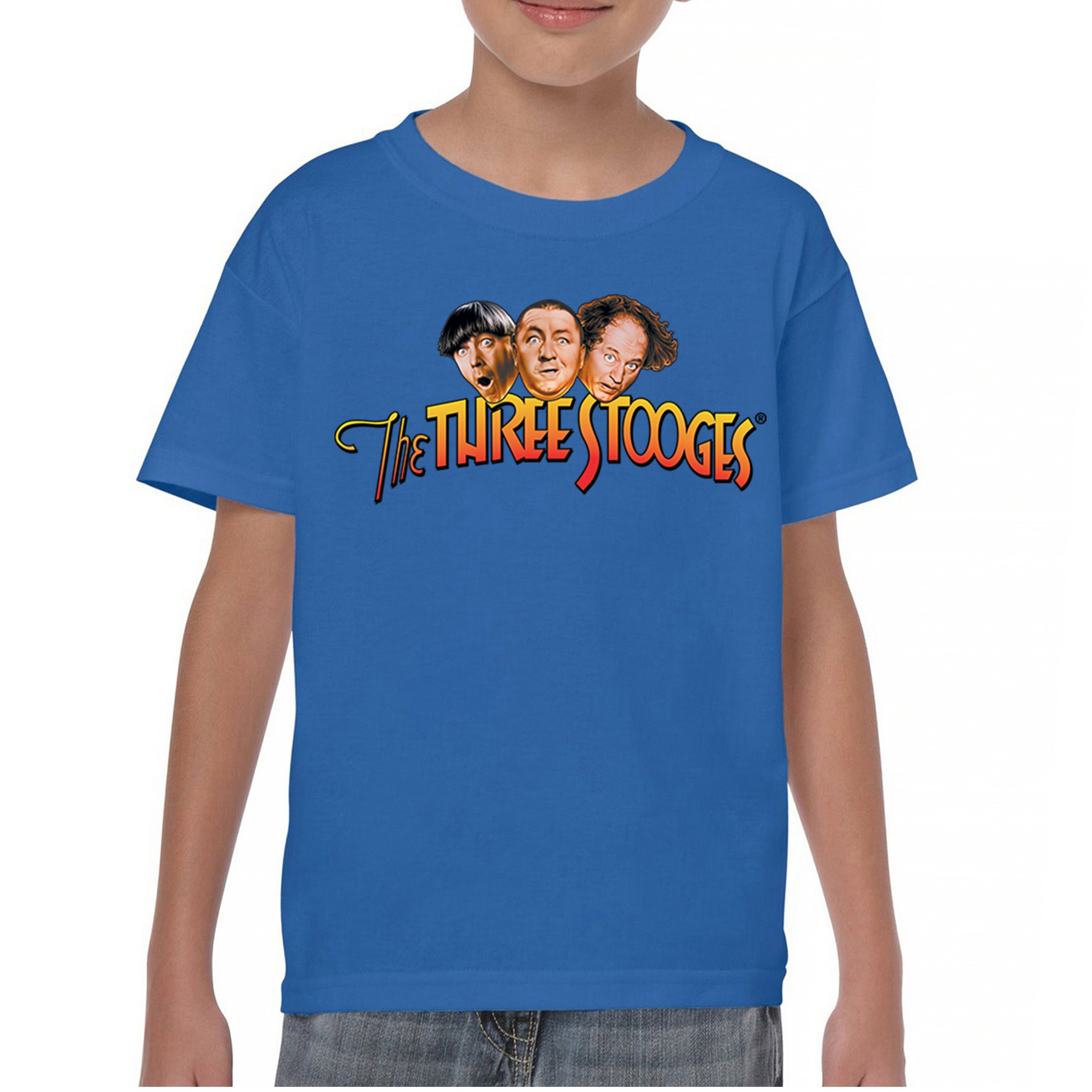 The Three Stooges Youth T-shirt Funny 3 Wise Guys Curly Moe Larry Shemp Kids - Picture 37 of 50
