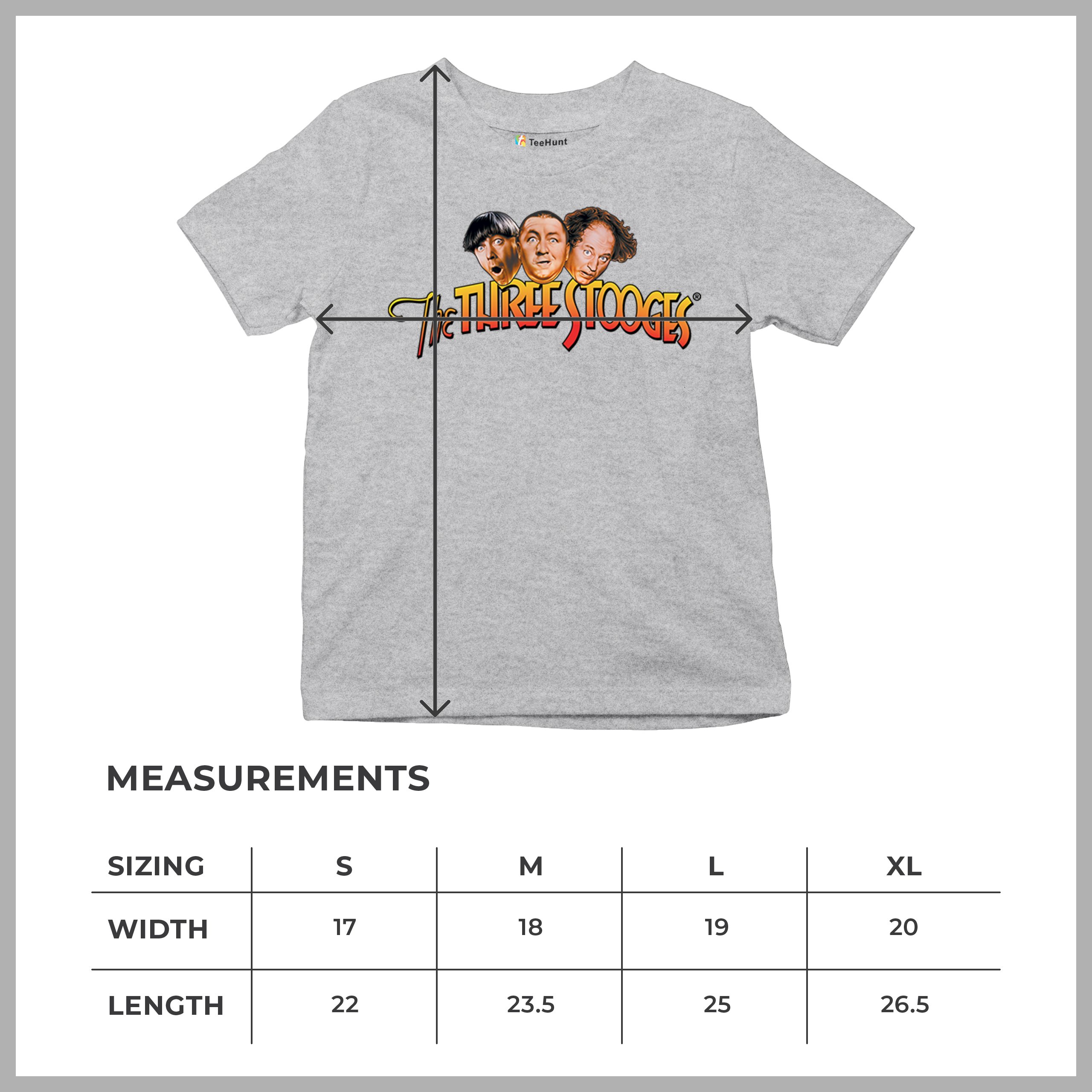 The Three Stooges Youth T-shirt Funny 3 Wise Guys Curly Moe Larry Shemp Kids - Picture 15 of 50