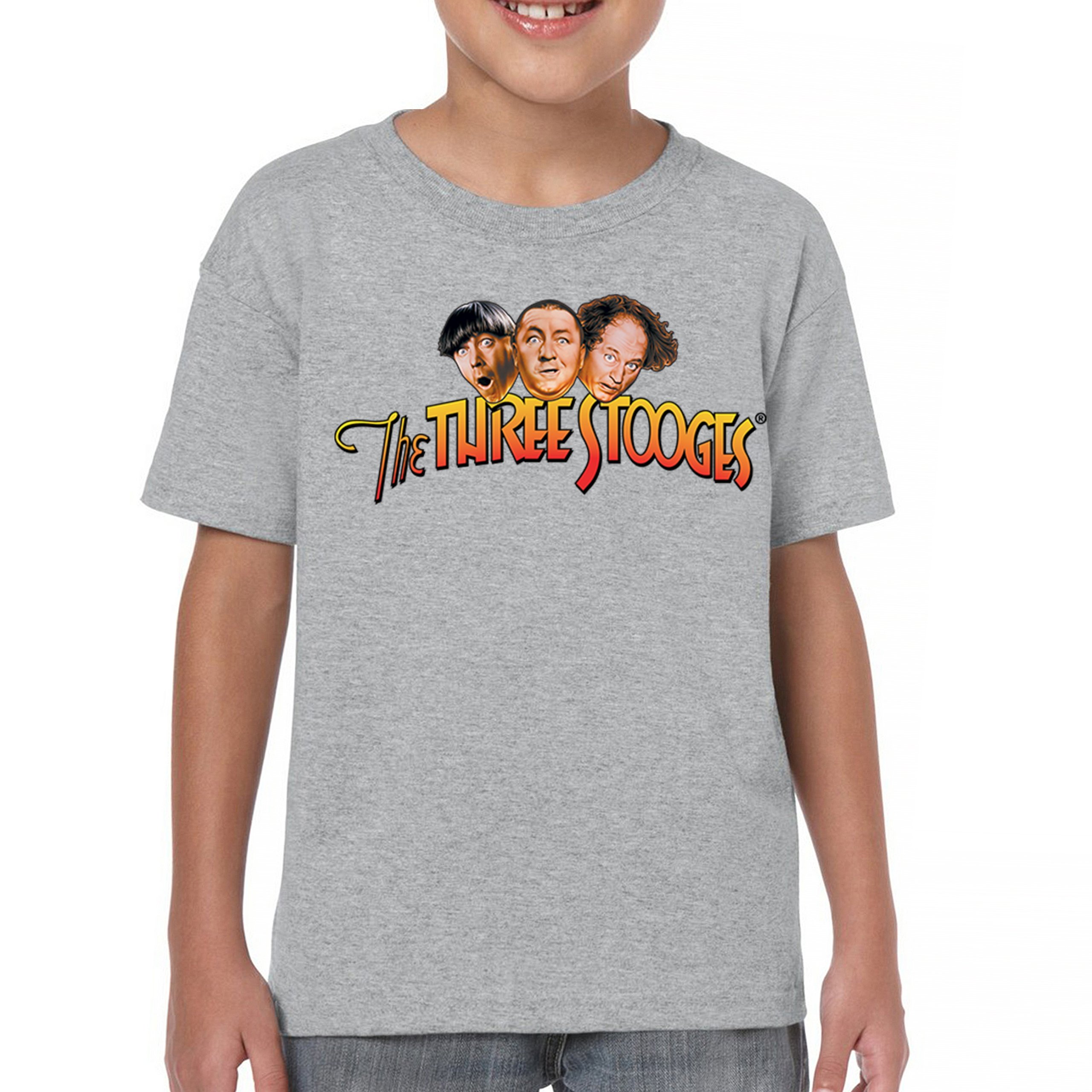 The Three Stooges Youth T-shirt Funny 3 Wise Guys Curly Moe Larry Shemp Kids - Picture 9 of 50