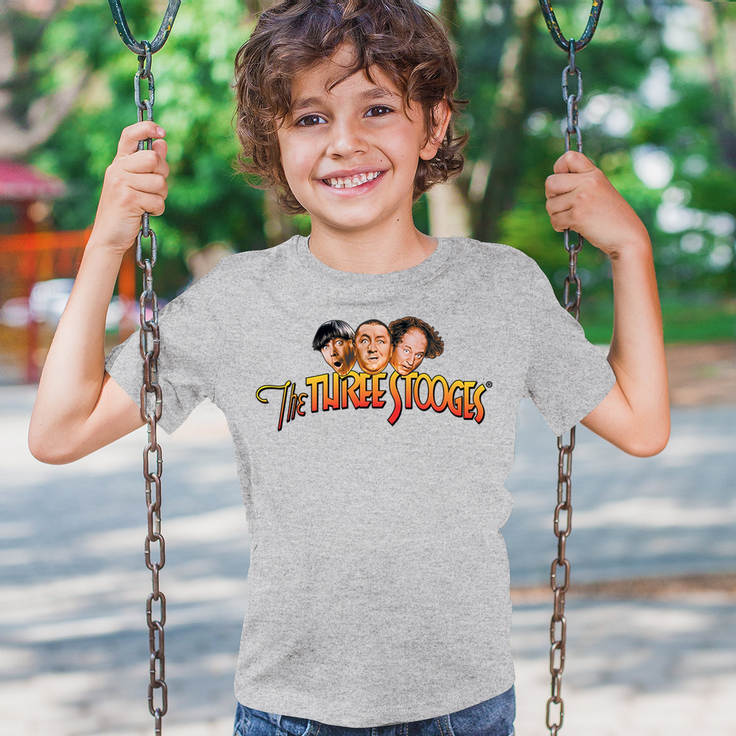 The Three Stooges Youth T-shirt Funny 3 Wise Guys Curly Moe Larry Shemp Kids - Picture 12 of 50