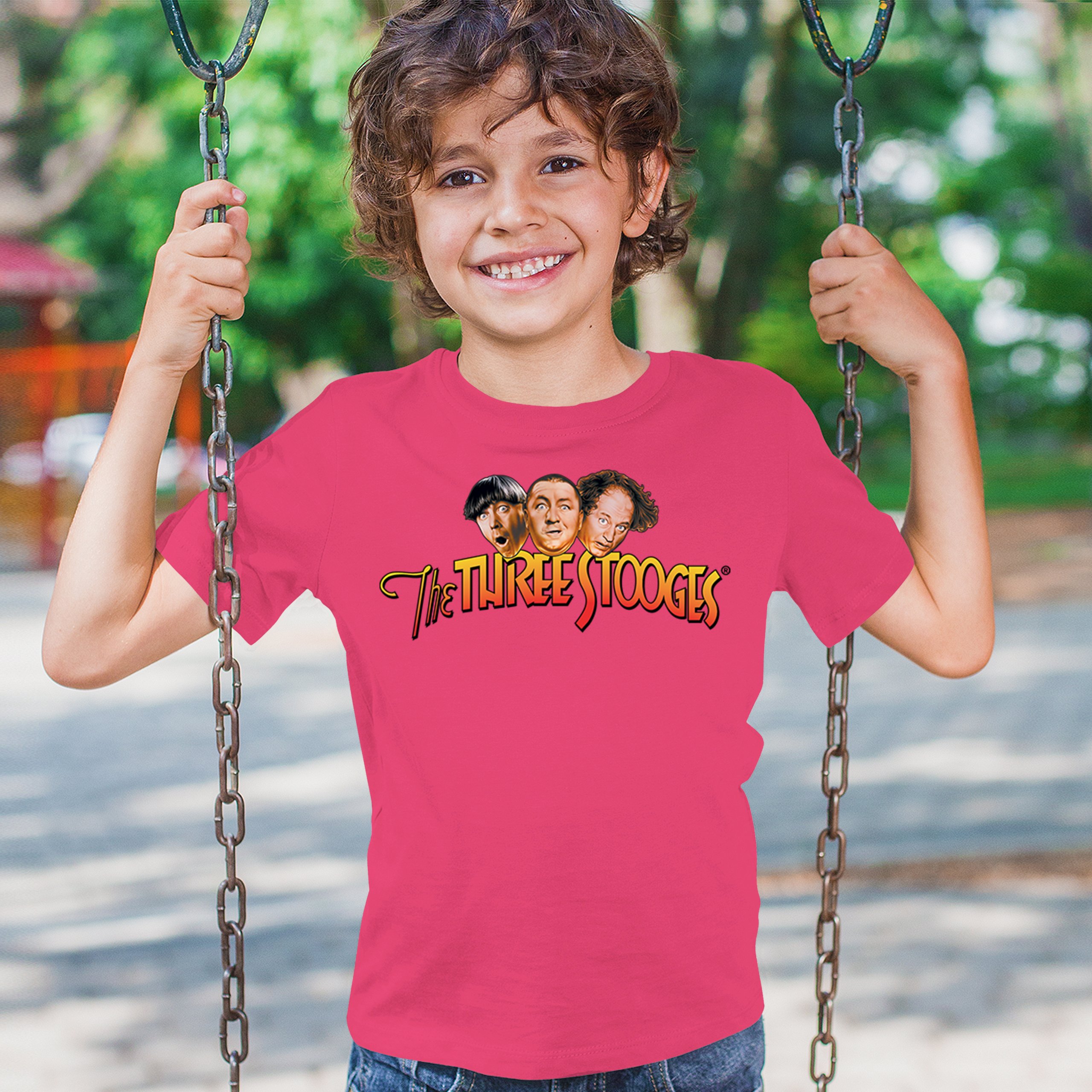 The Three Stooges Youth T-shirt Funny 3 Wise Guys Curly Moe Larry Shemp Kids - Picture 47 of 50
