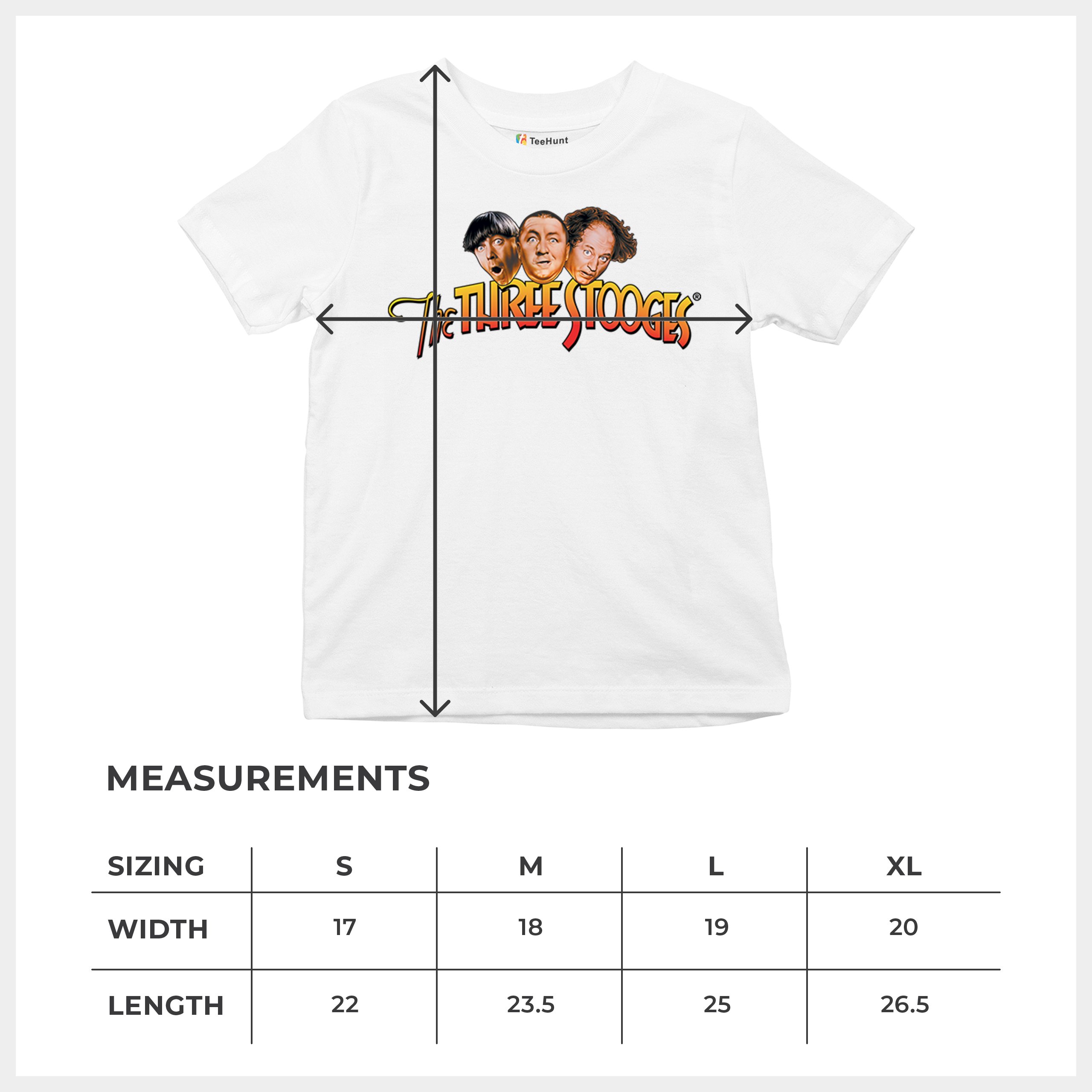 The Three Stooges Youth T-shirt Funny 3 Wise Guys Curly Moe Larry Shemp Kids - Picture 29 of 50