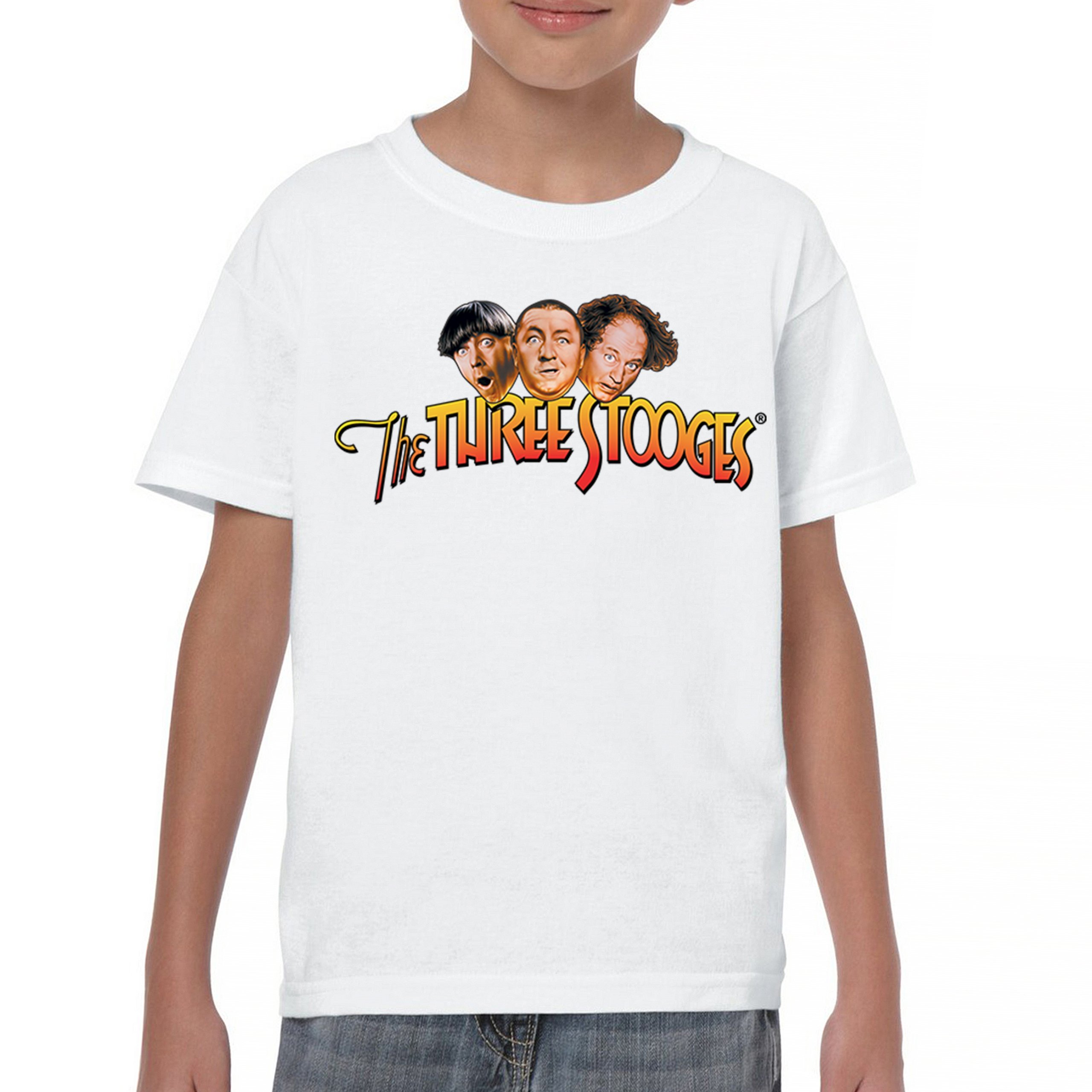 The Three Stooges Youth T-shirt Funny 3 Wise Guys Curly Moe Larry Shemp Kids - Picture 23 of 50
