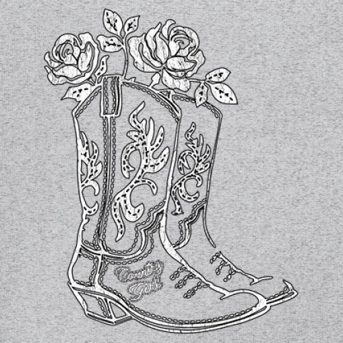 Country Girl Boots Youth T-shirt Vintage Cowgirl Western Floral Cute Gift Kids - Picture 11 of 50