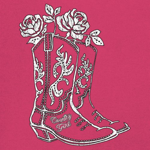 Country Girl Boots Youth T-shirt Vintage Cowgirl Western Floral Cute Gift Kids - Picture 46 of 50