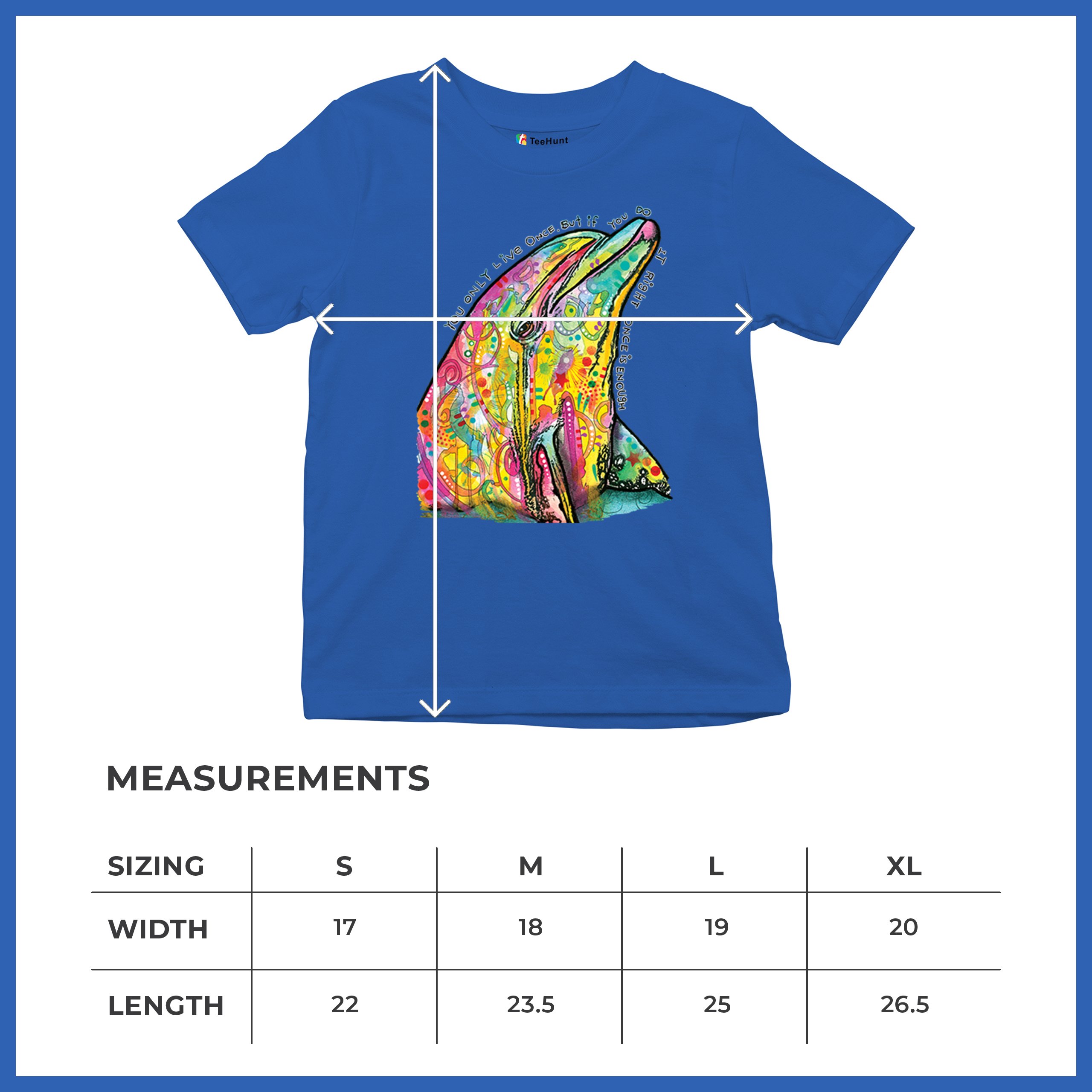 You Only Live Once Youth T-shirt Cute Neon Dolphin Dean Russo Yolo Kids - Picture 43 of 50