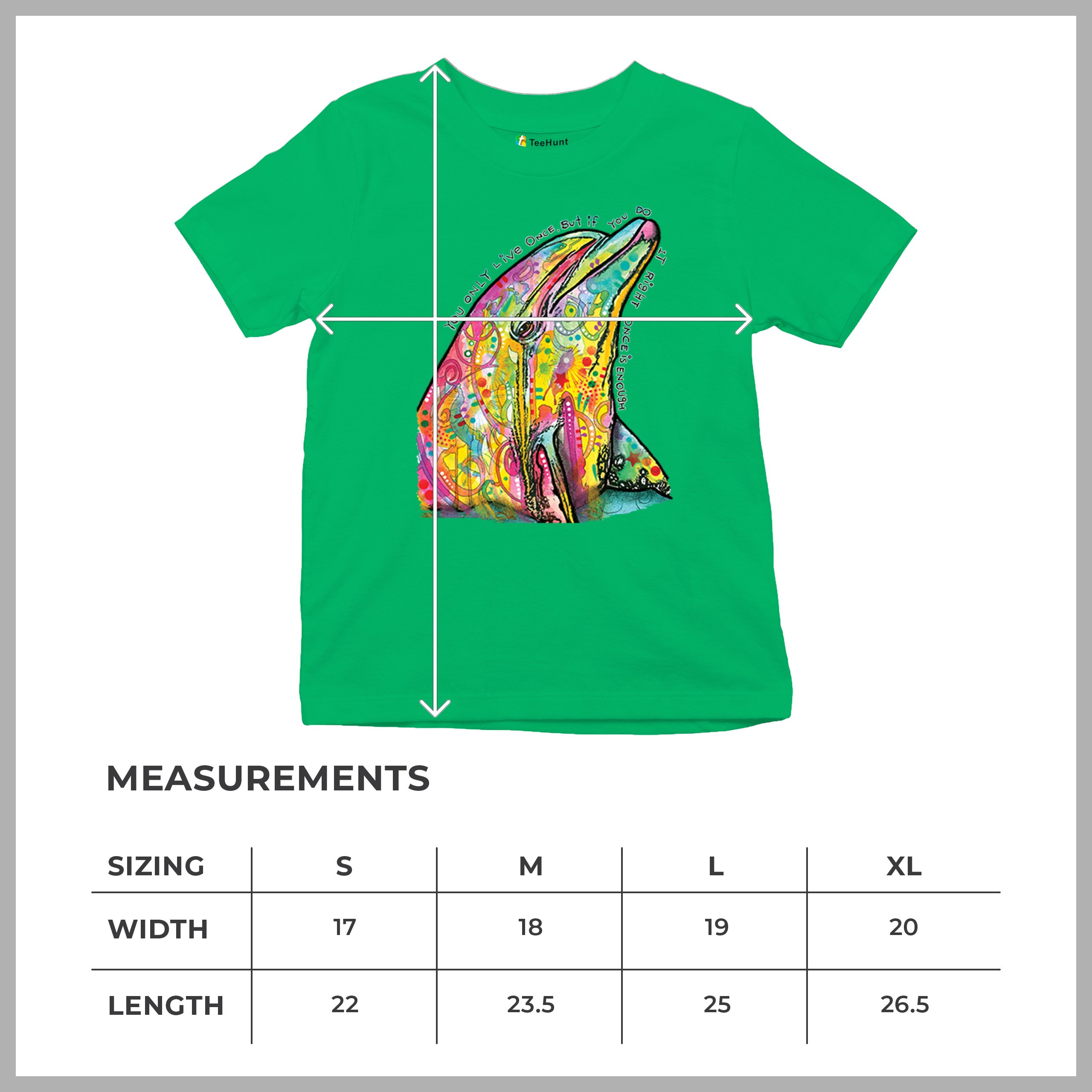 You Only Live Once Youth T-shirt Cute Neon Dolphin Dean Russo Yolo Kids - Picture 36 of 50