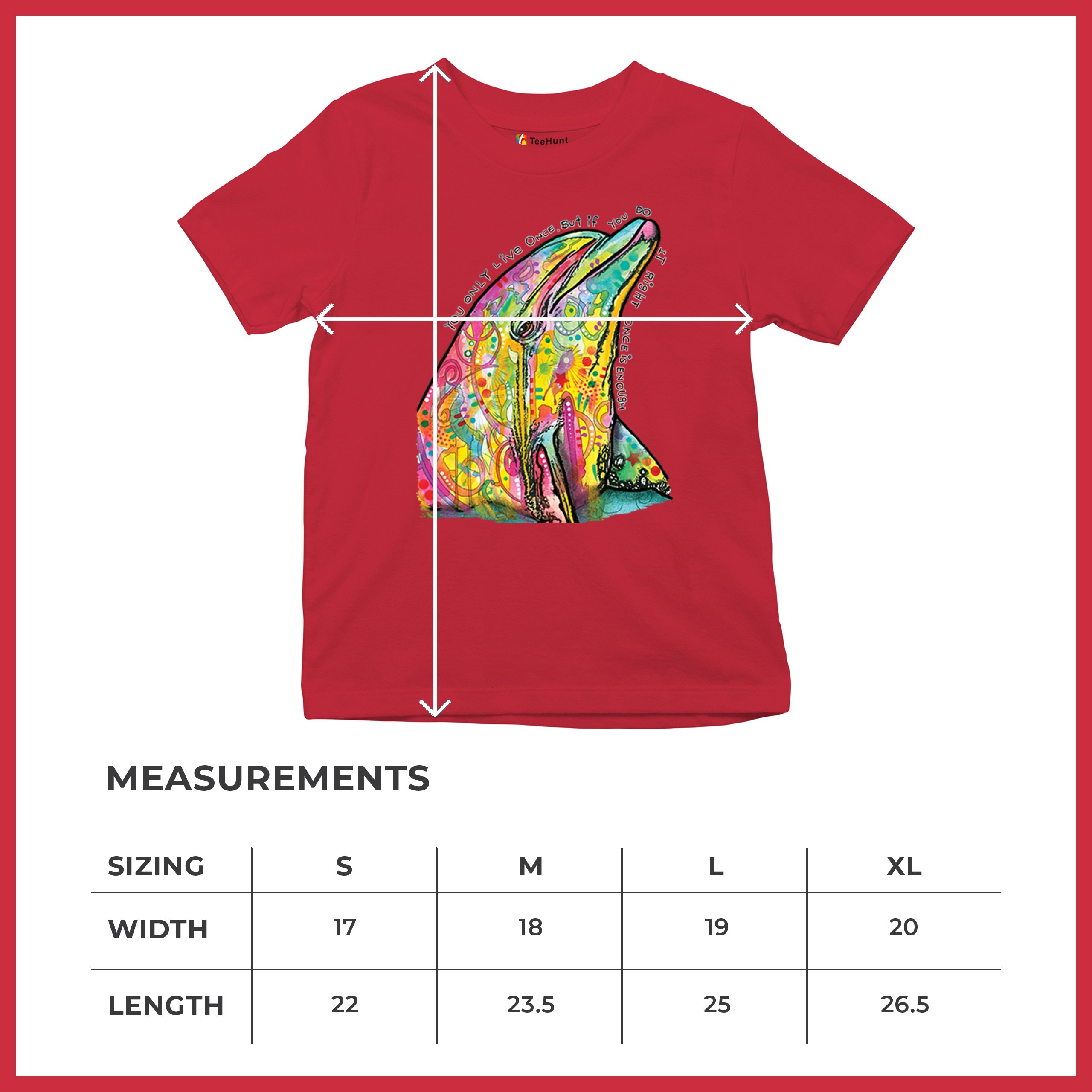You Only Live Once Youth T-shirt Cute Neon Dolphin Dean Russo Yolo Kids - Picture 22 of 50