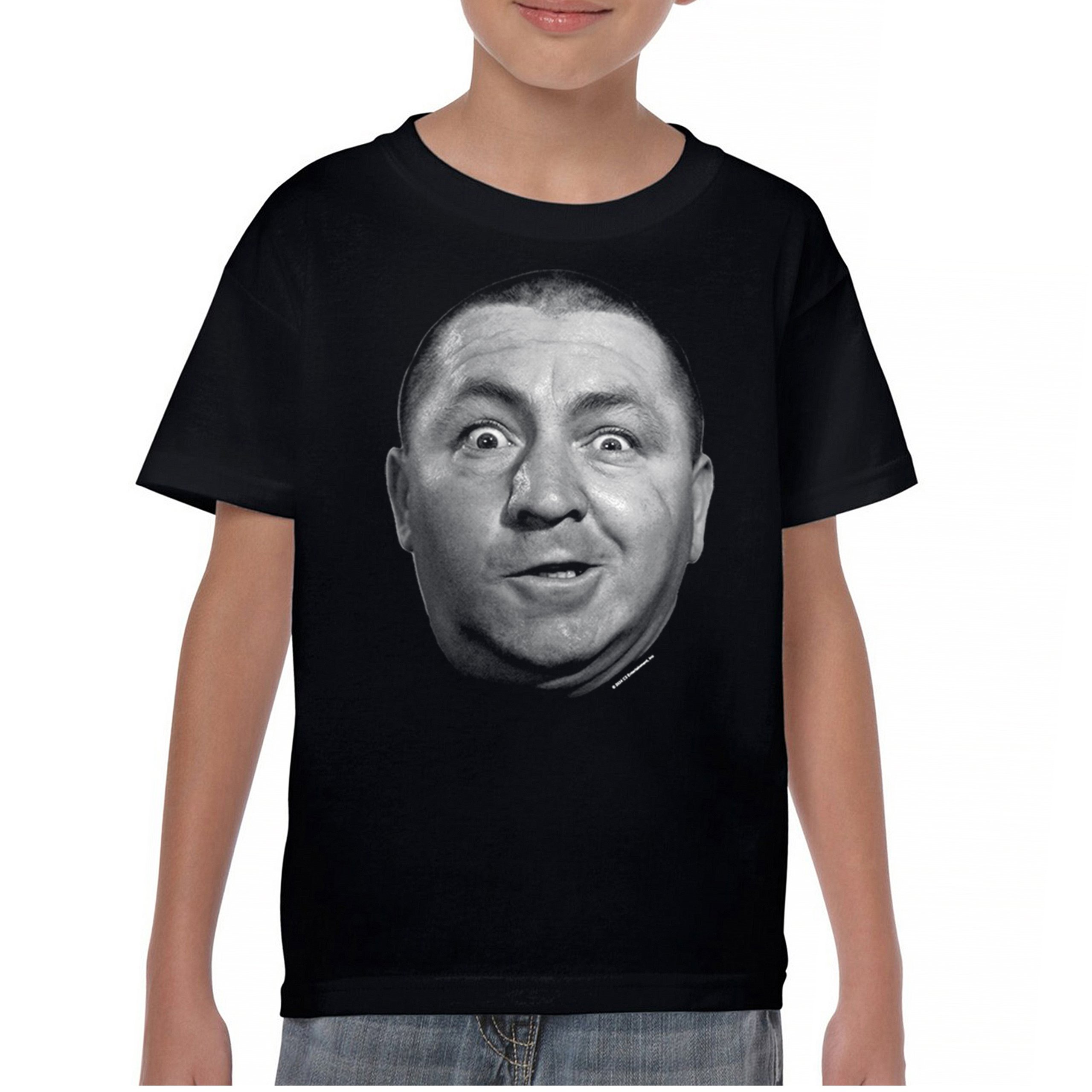 Curly The Three Stooges Youth T-shirt 3 Wise Guys Legends Moe Larry Shemp Kids - Picture 2 of 8