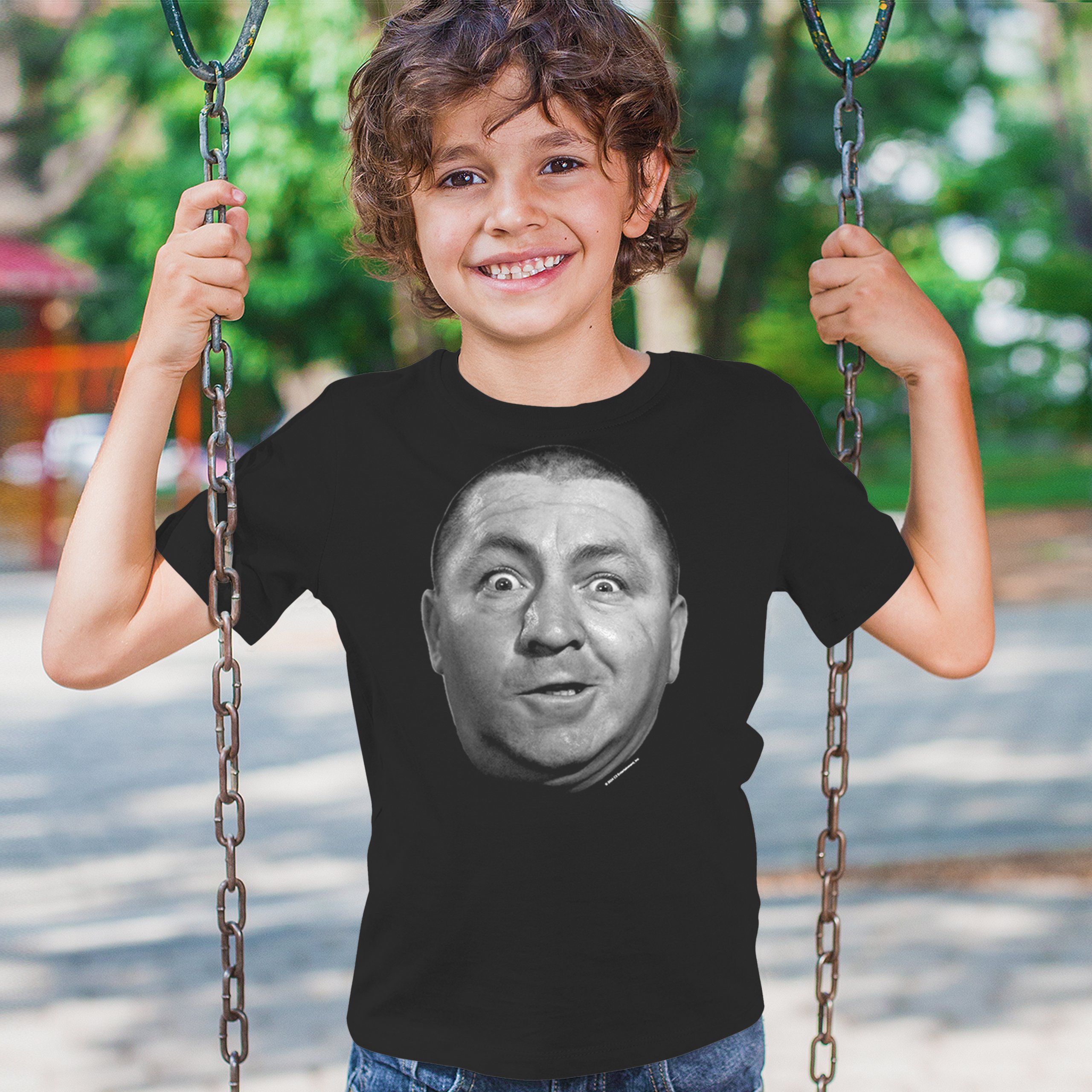 Curly The Three Stooges Youth T-shirt 3 Wise Guys Legends Moe Larry Shemp Kids - Picture 5 of 8