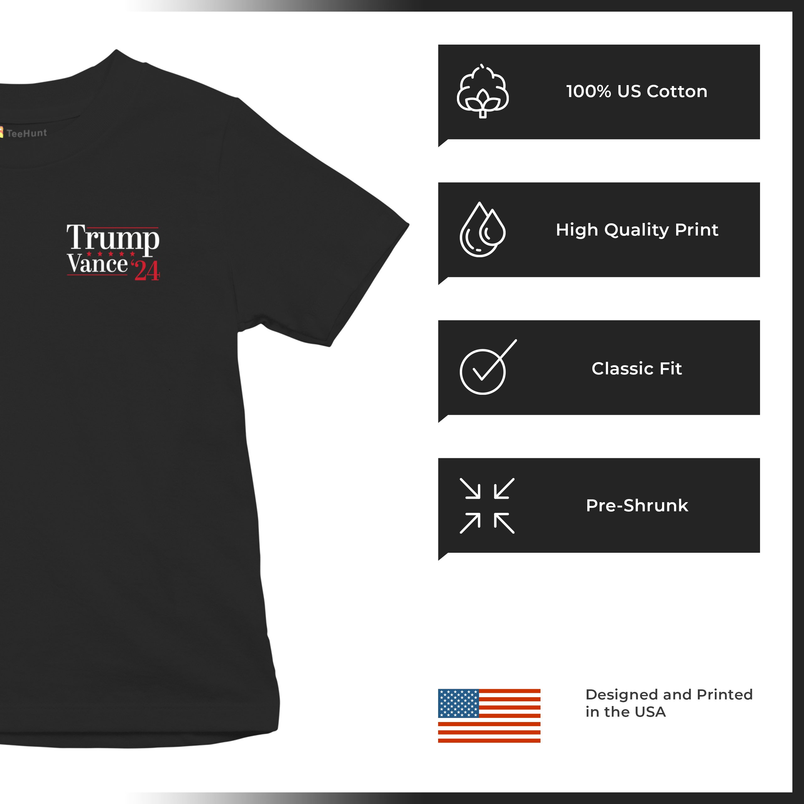 Vote Donald Trump JD Vance 24 Youth T-shirt MAGA 2024 Take America Back Kids - Picture 7 of 29