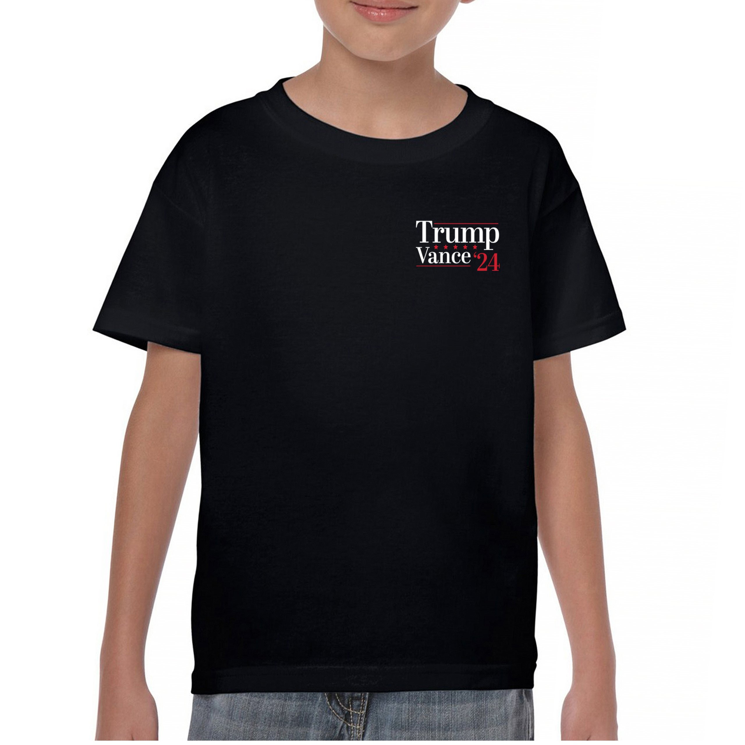Vote Donald Trump JD Vance 24 Youth T-shirt MAGA 2024 Take America Back Kids - Picture 2 of 29