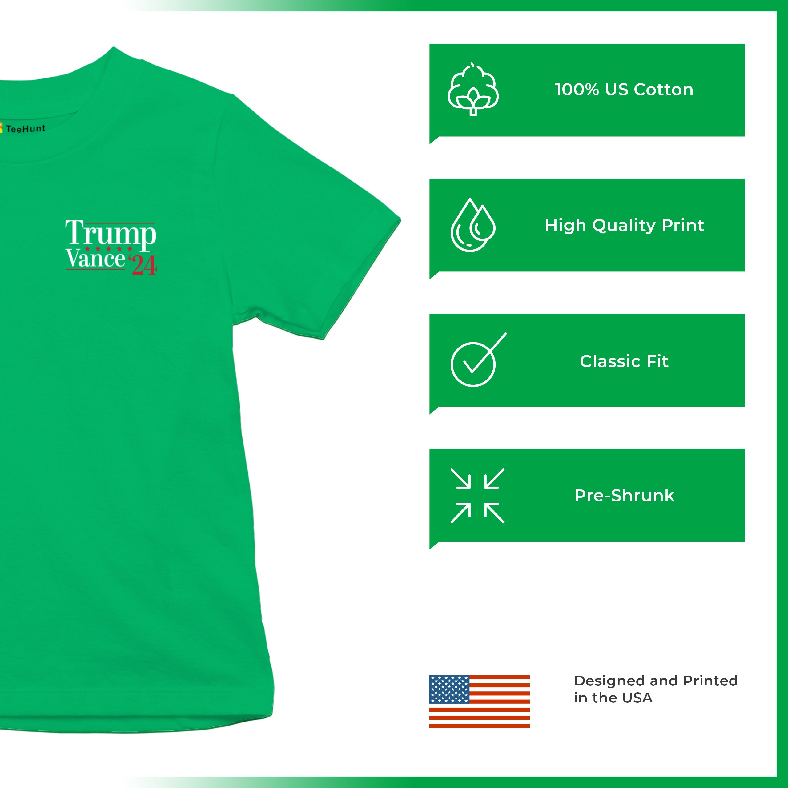 Vote Donald Trump JD Vance 24 Youth T-shirt MAGA 2024 Take America Back Kids - Picture 14 of 29