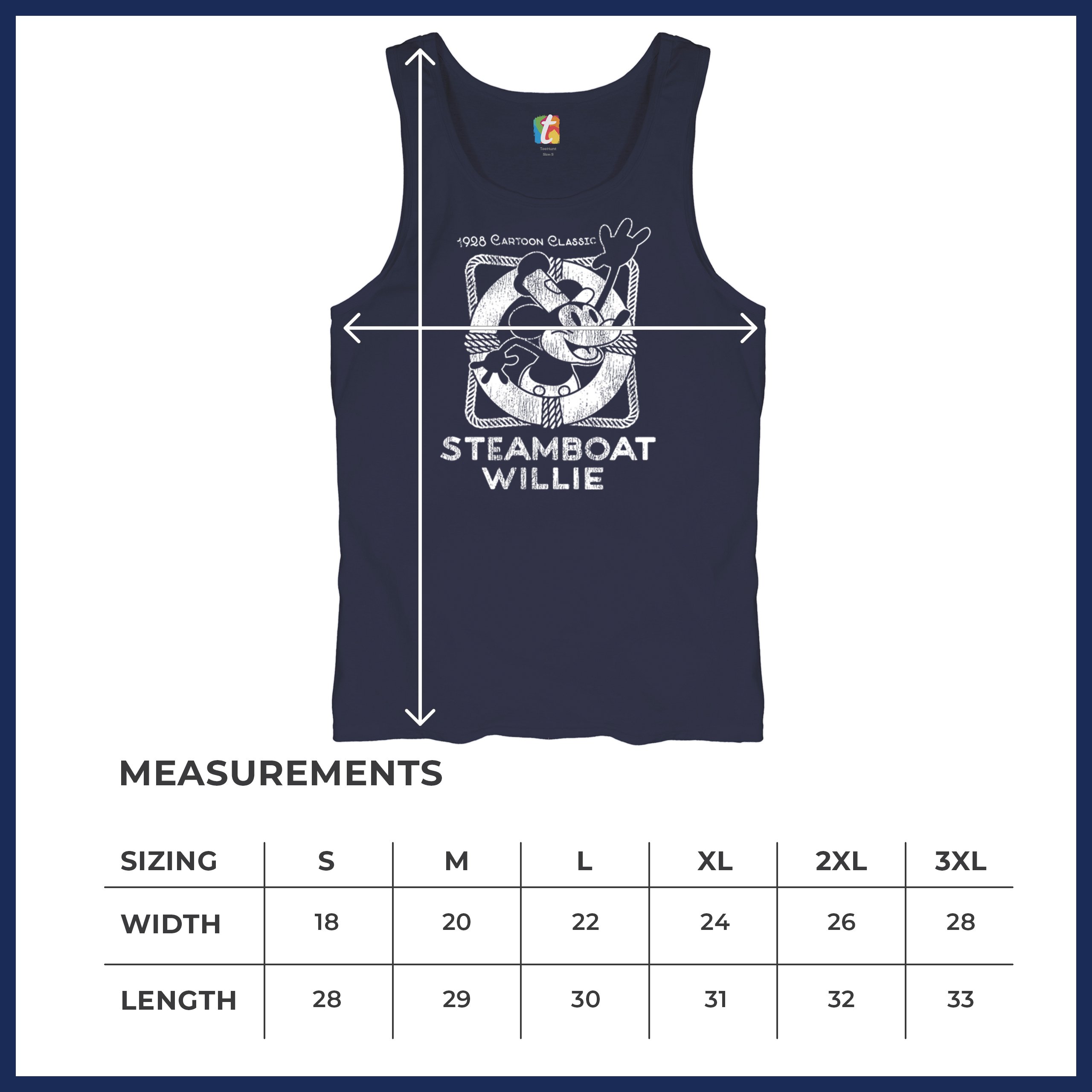 Steamboat Willie Vintage Life Preserver Tank Top Cartoon Classic