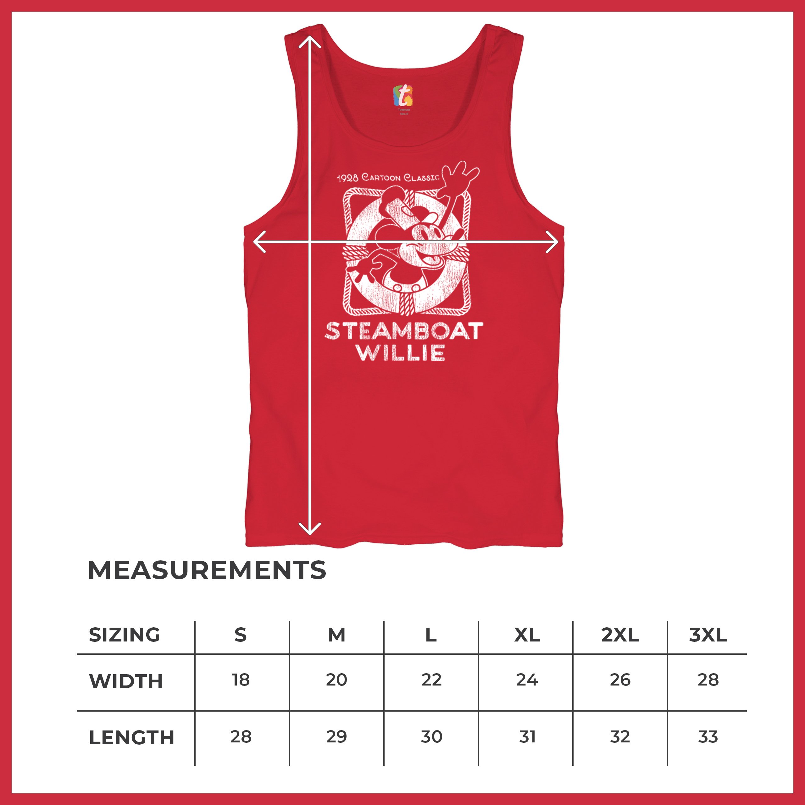 Steamboat Willie Vintage Life Preserver Tank Top Cartoon Classic