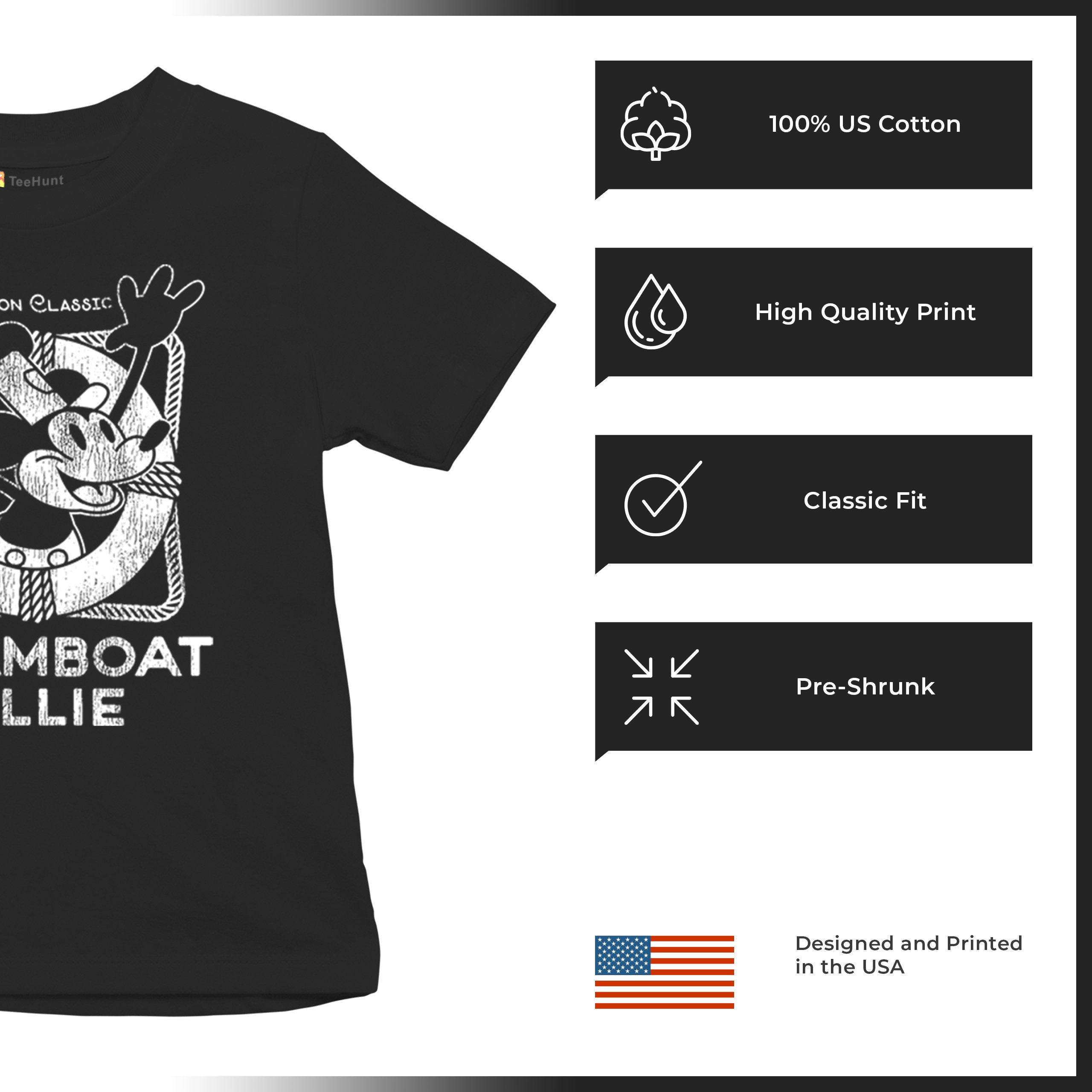 Steamboat Willie Vintage Life Preserver Youth T-shirt Cartoon Classic Kids - Picture 7 of 29