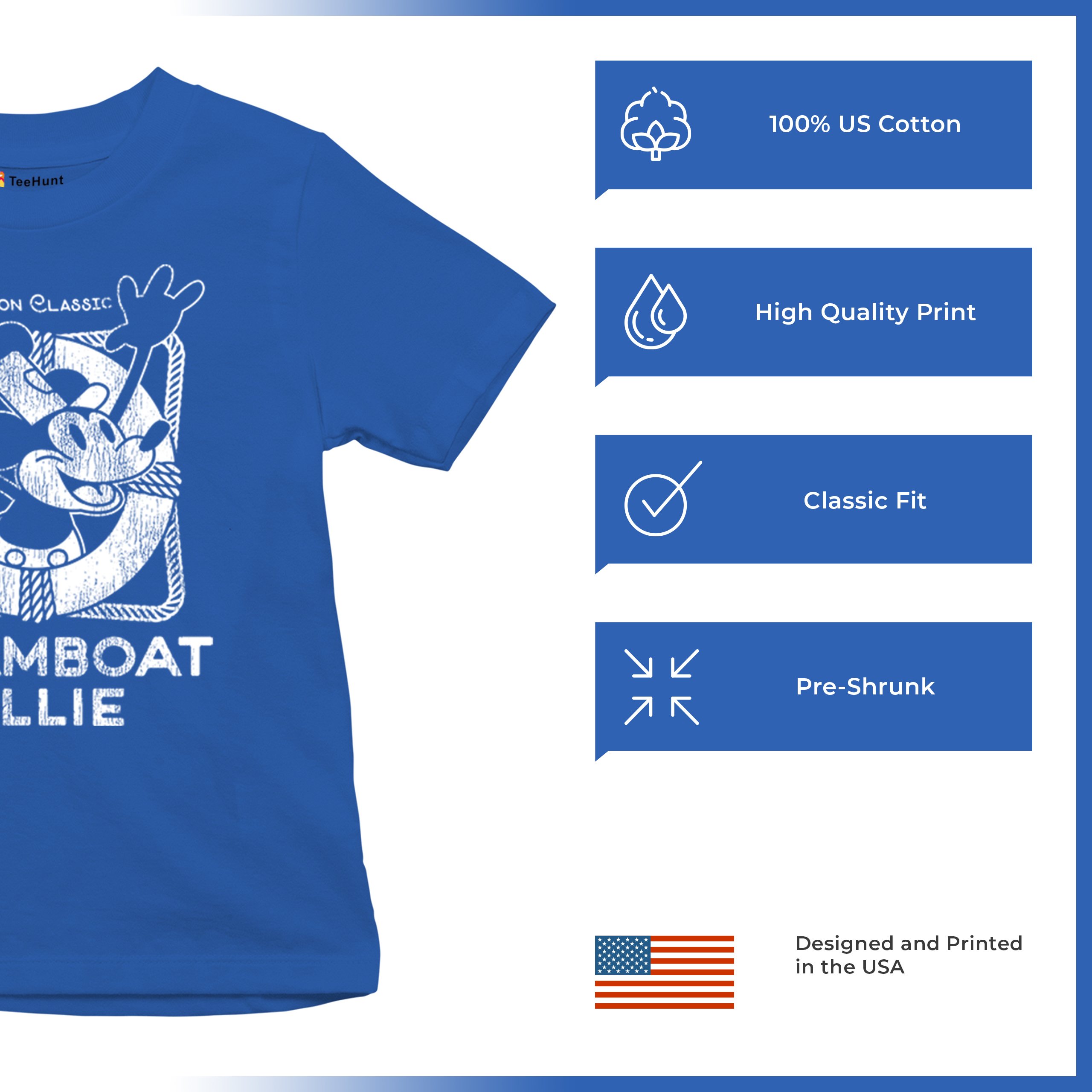 Steamboat Willie Vintage Life Preserver Youth T-shirt Cartoon Classic Kids - Picture 28 of 29