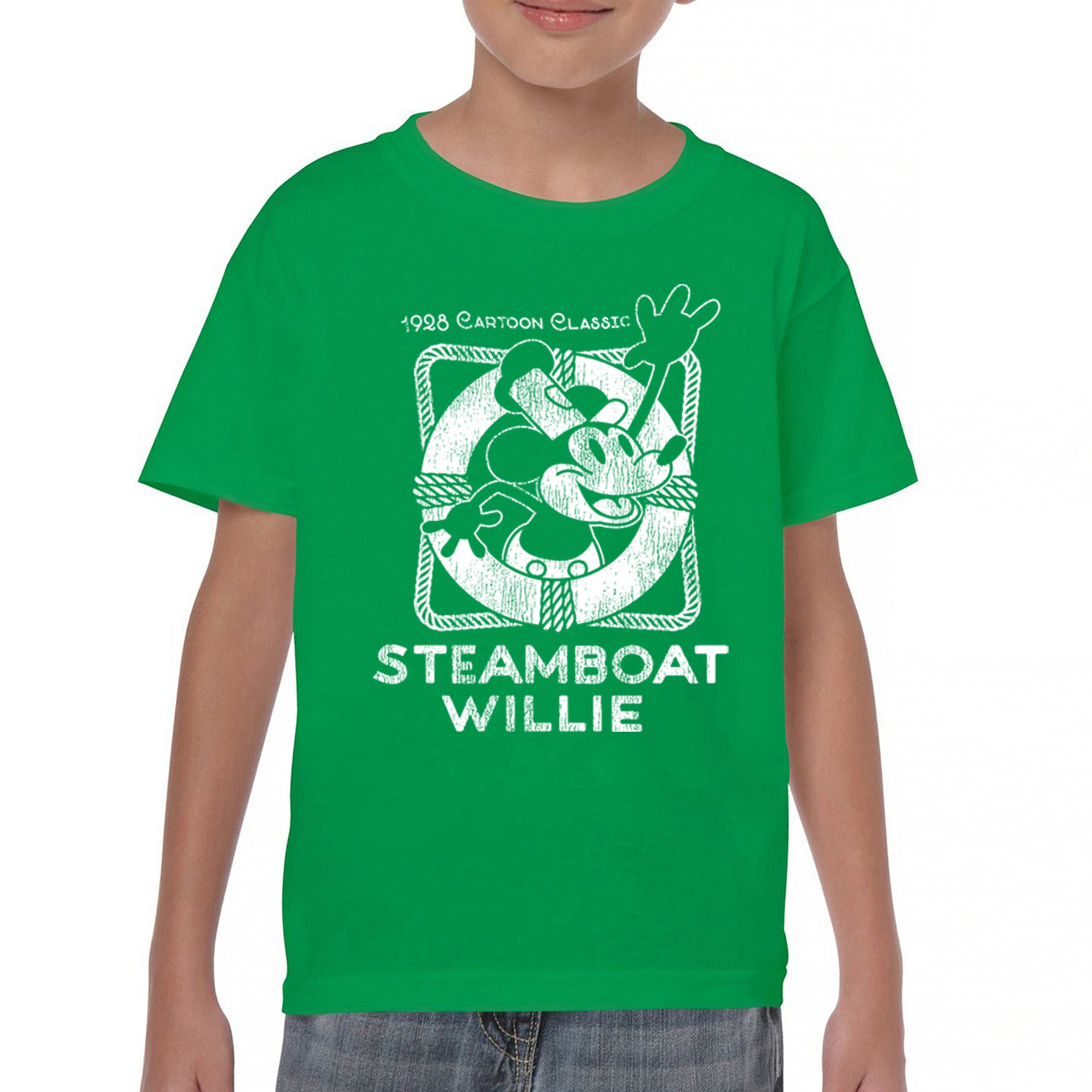 Steamboat Willie Vintage Life Preserver Youth T-shirt Cartoon Classic Kids - Picture 16 of 29