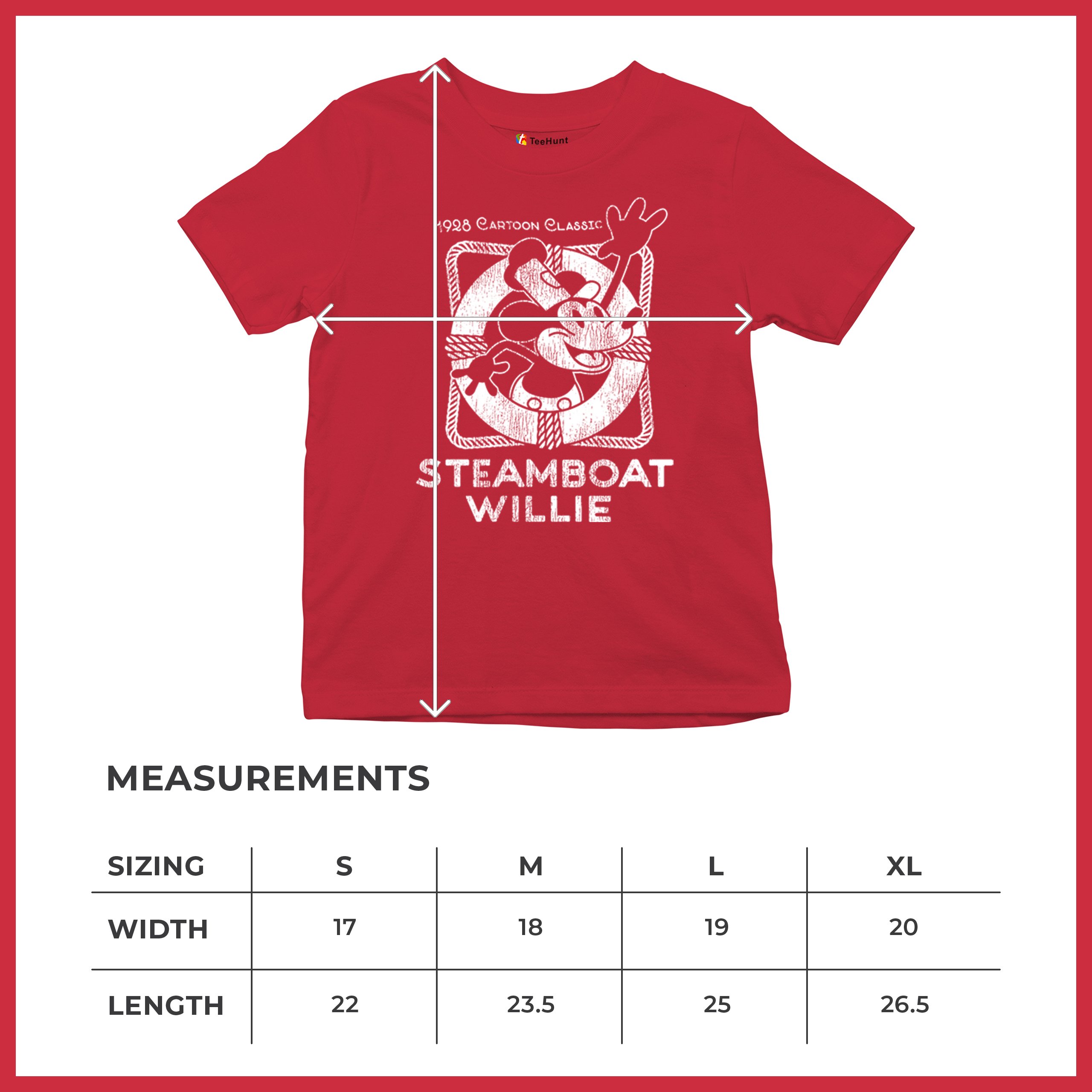 Steamboat Willie Vintage Life Preserver Youth T-shirt Cartoon Classic Kids - Picture 15 of 29
