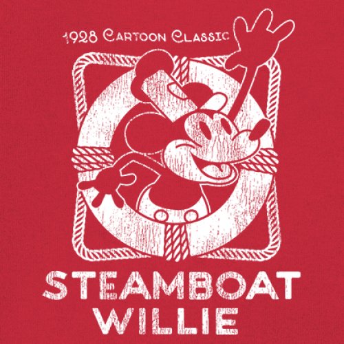 Steamboat Willie Vintage Life Preserver Youth T-shirt Cartoon Classic Kids - Picture 11 of 29