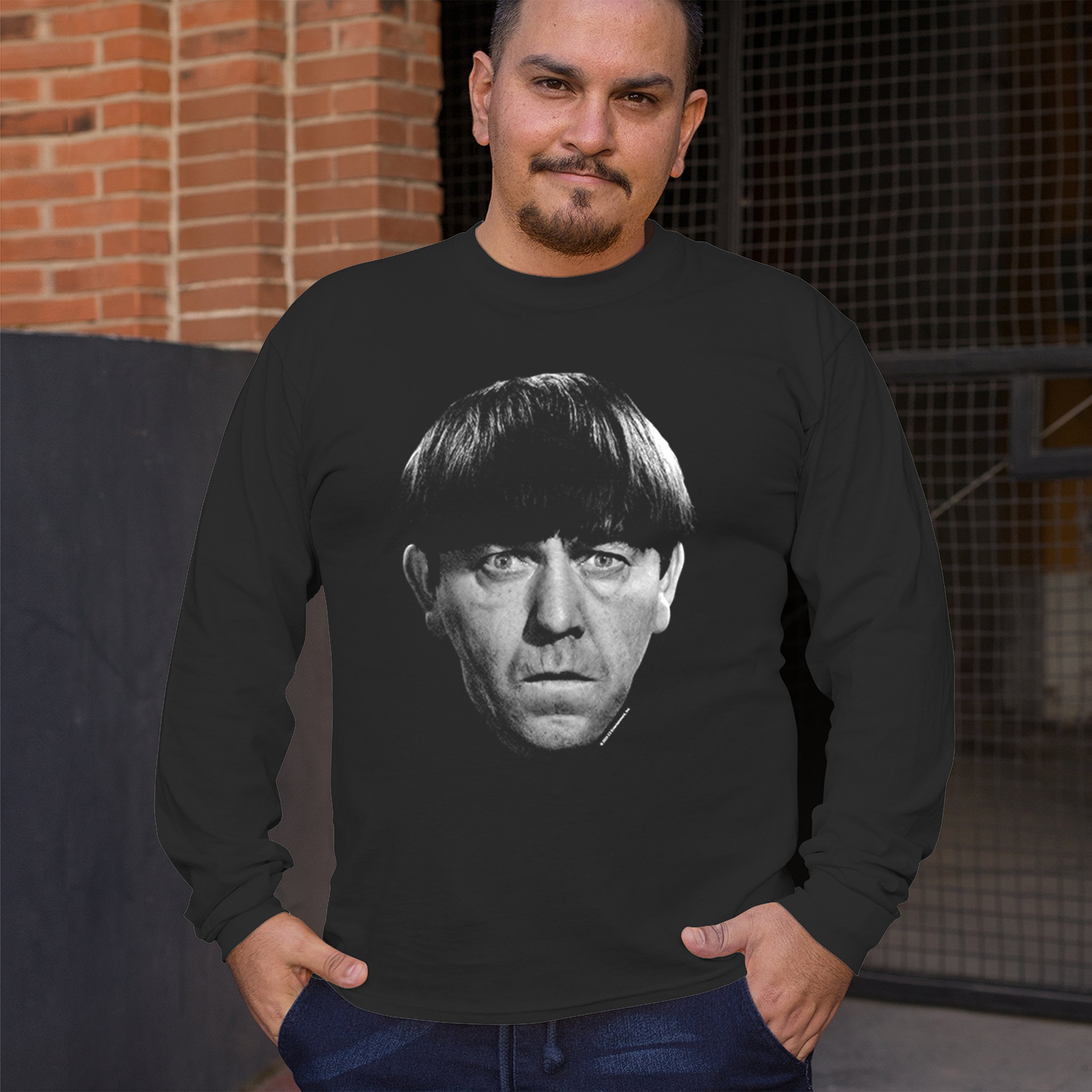 ALTRA T shirt a maniche lunghe Moe The Three Stooges 3 slapstick cassic riccio larry spaniano