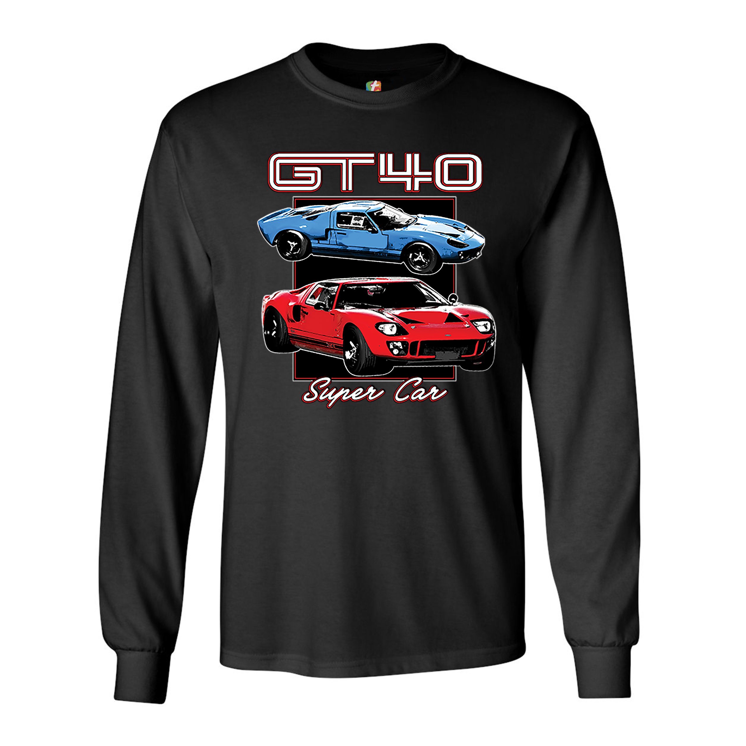 Ford GT40 Long Sleeve T-shirt American Vintage Super Car Retro Licensed