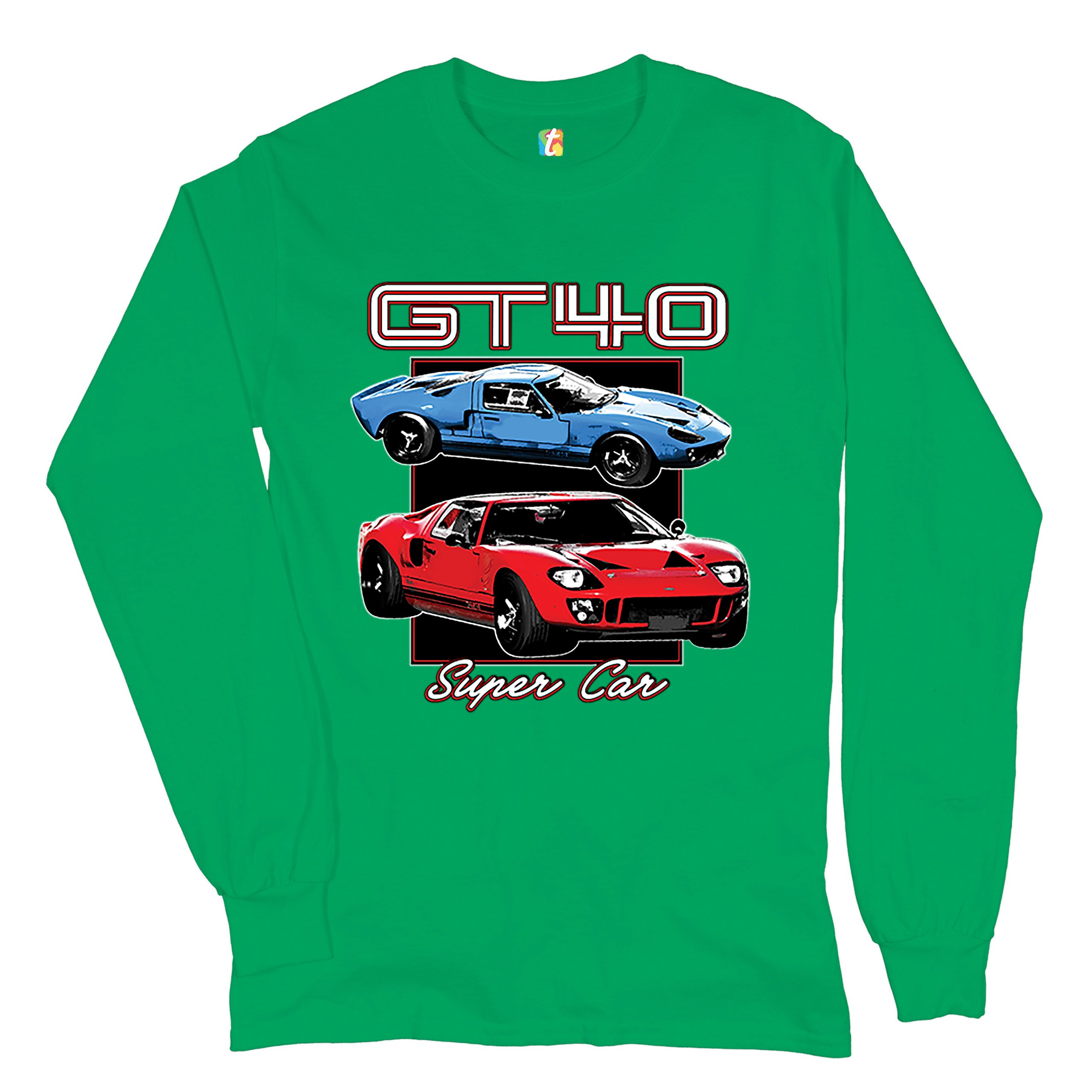 Ford GT40 Long Sleeve T-shirt American Vintage Super Car Retro Licensed