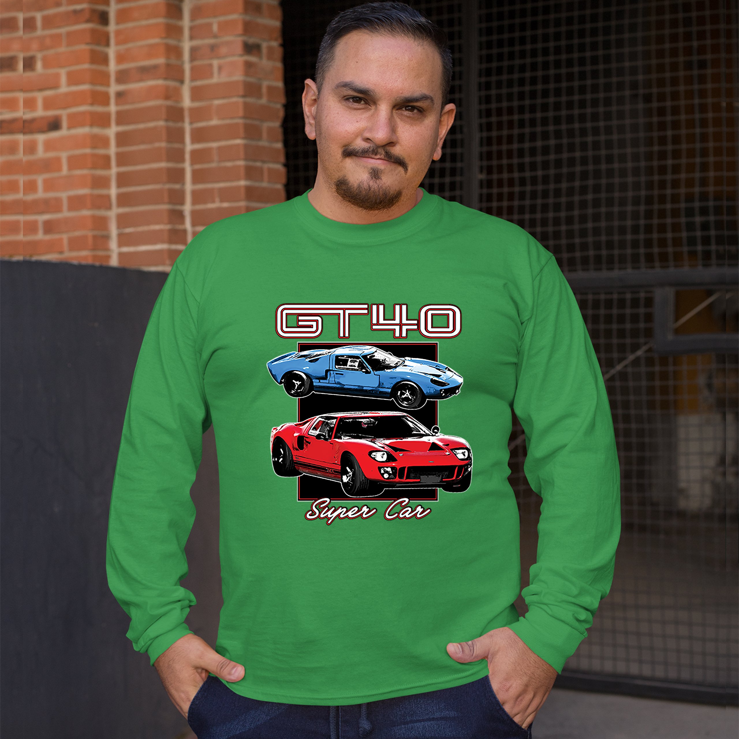 Ford GT40 Long Sleeve T-shirt American Vintage Super Car Retro Licensed