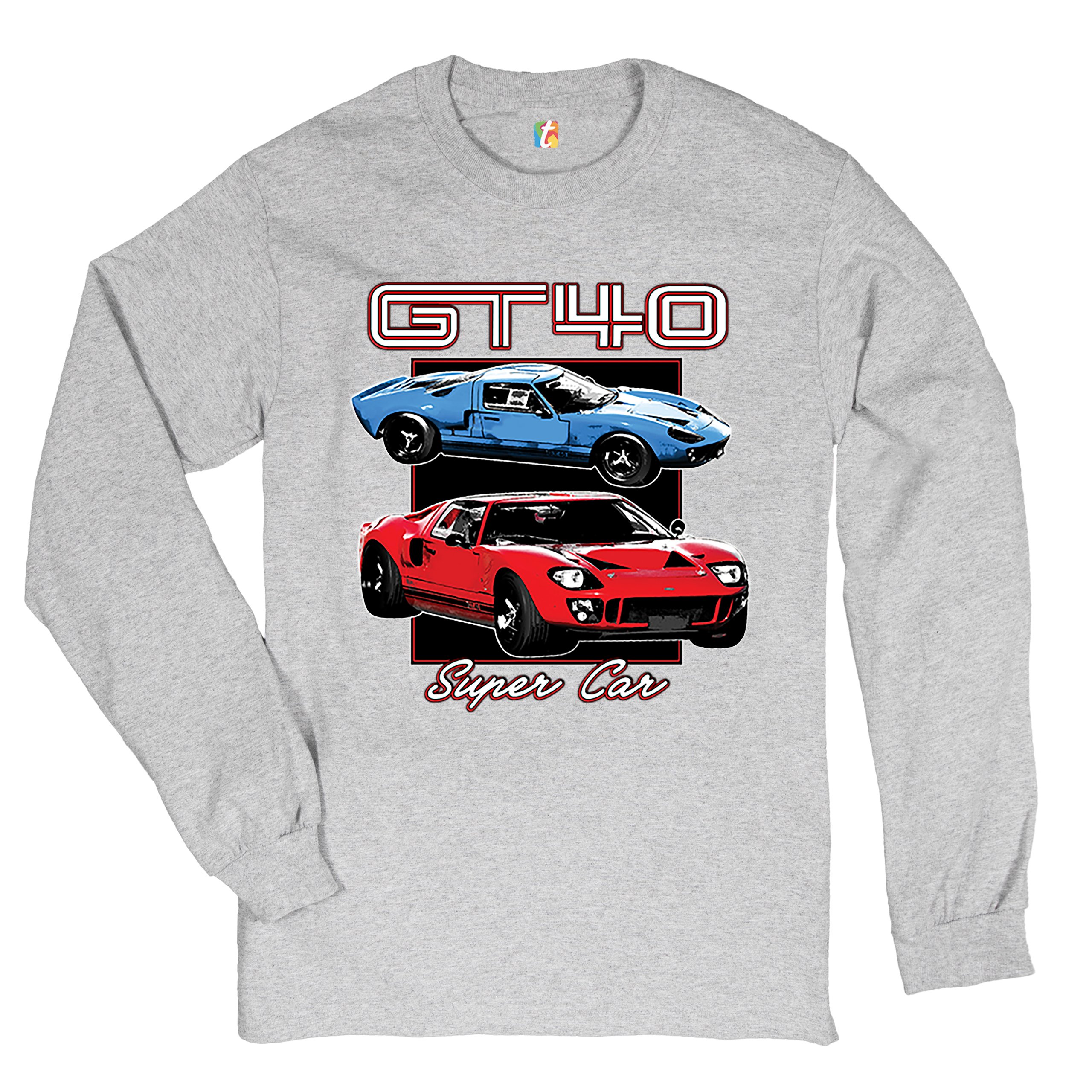 Ford GT40 Long Sleeve T-shirt American Vintage Super Car Retro Licensed