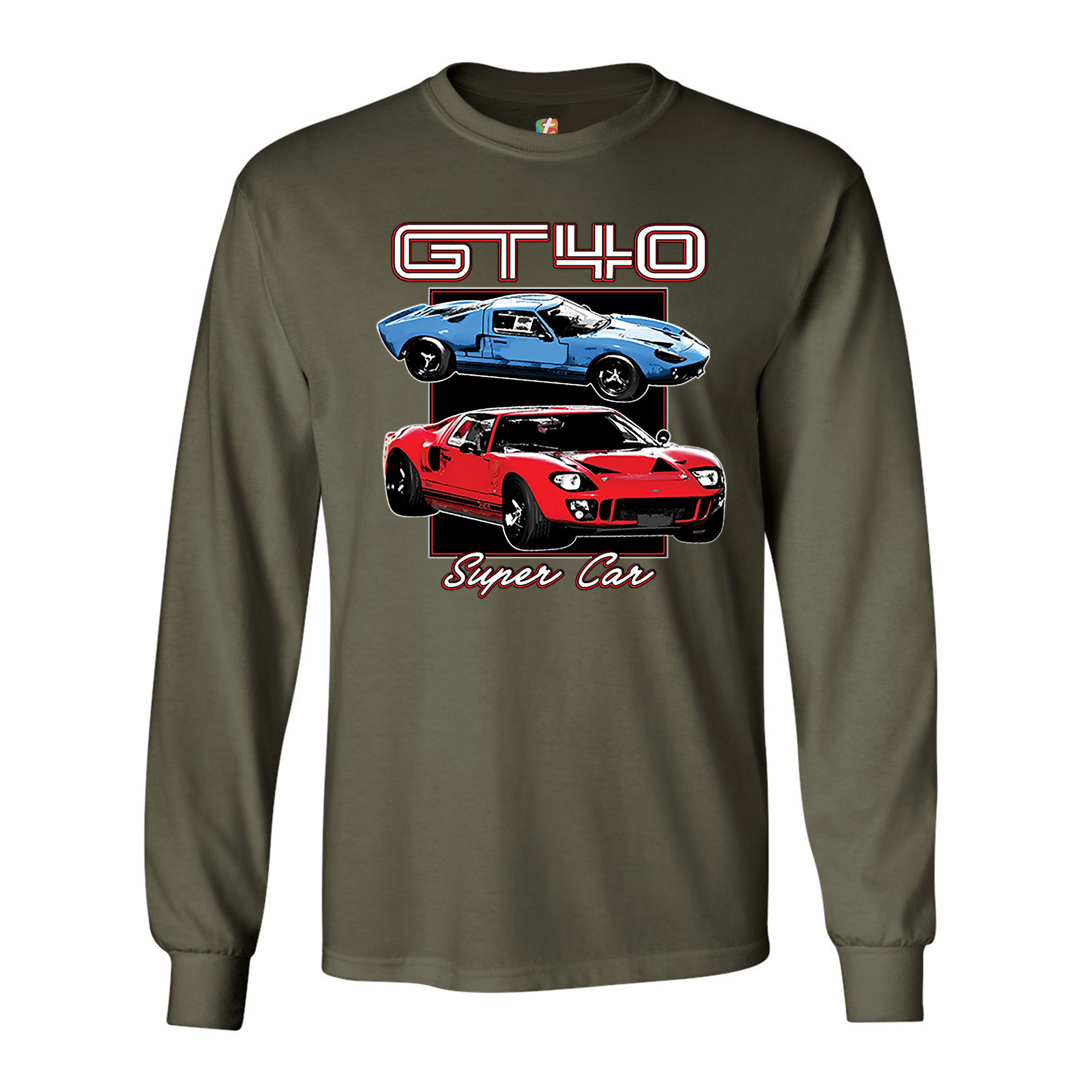 Ford GT40 Long Sleeve T-shirt American Vintage Super Car Retro Licensed