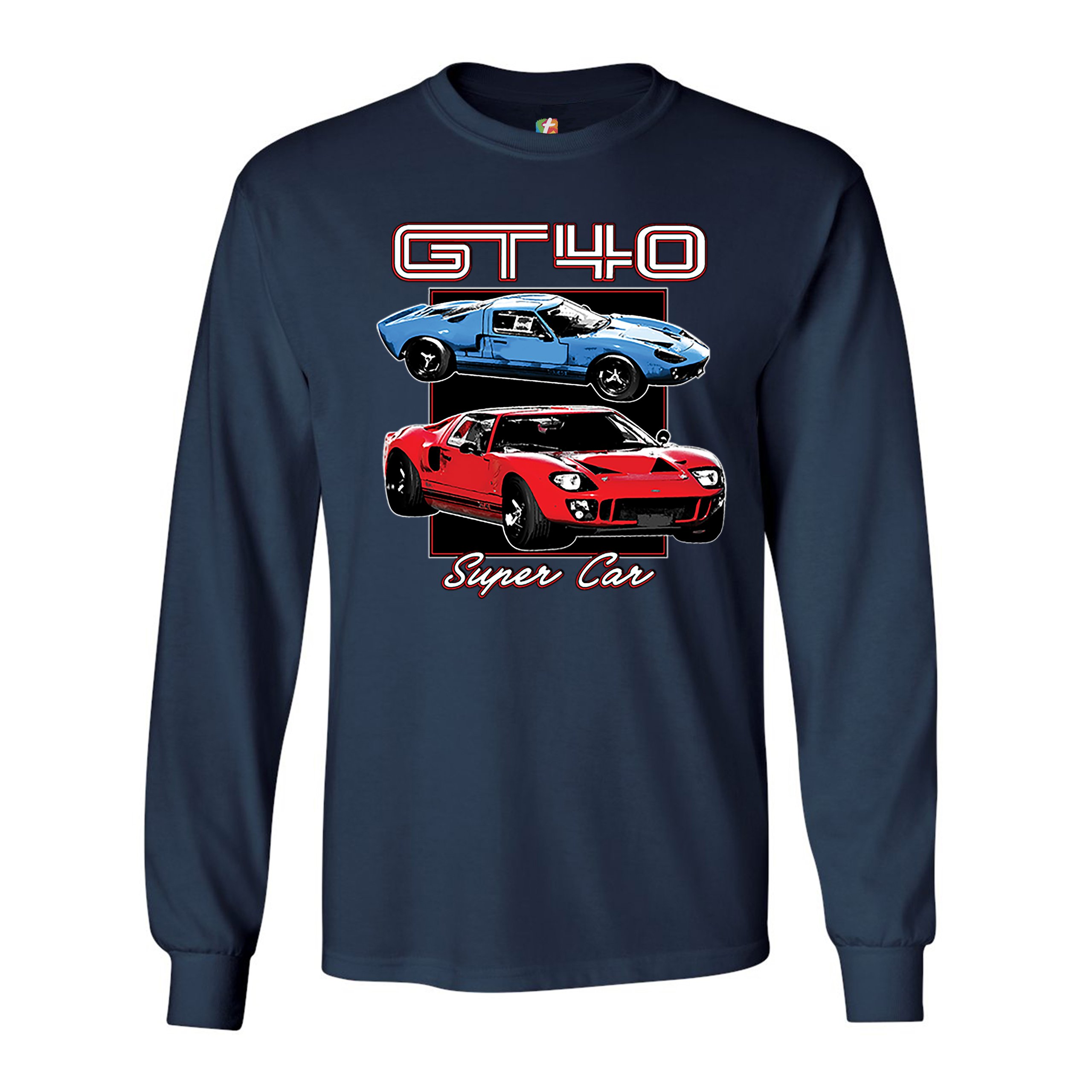 Ford GT40 Long Sleeve T-shirt American Vintage Super Car Retro Licensed