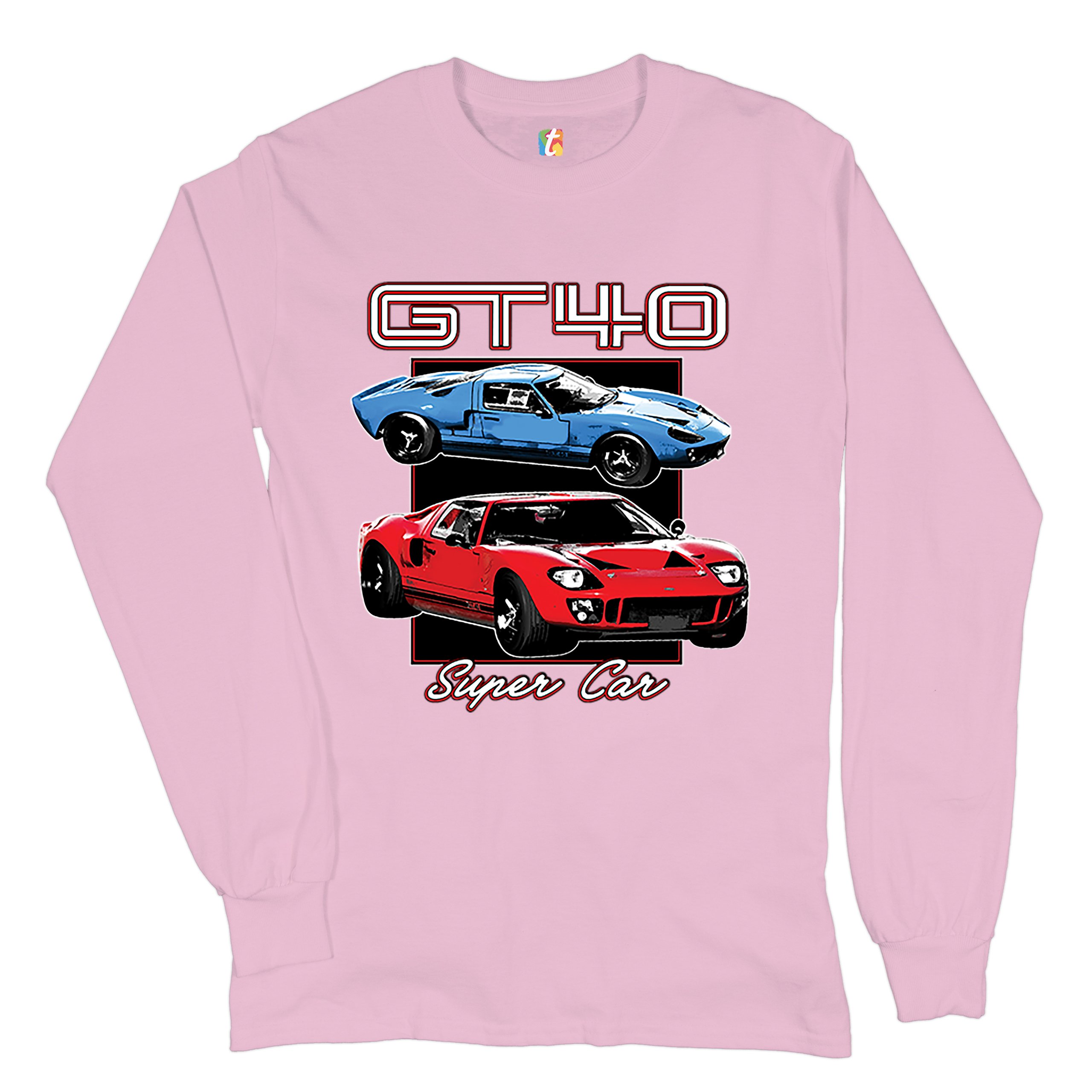 Ford GT40 Long Sleeve T-shirt American Vintage Super Car Retro Licensed