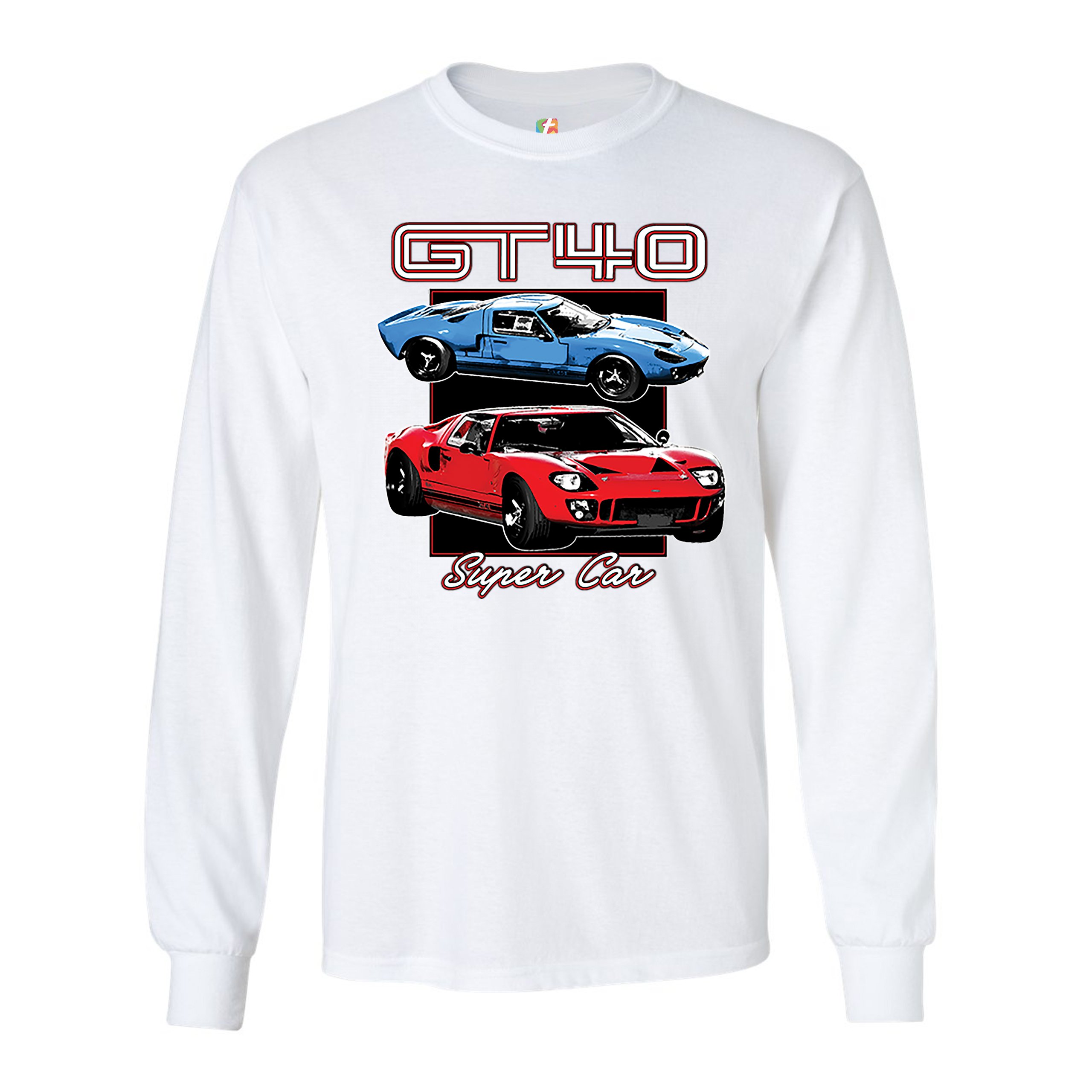 Ford GT40 Long Sleeve T-shirt American Vintage Super Car Retro Licensed