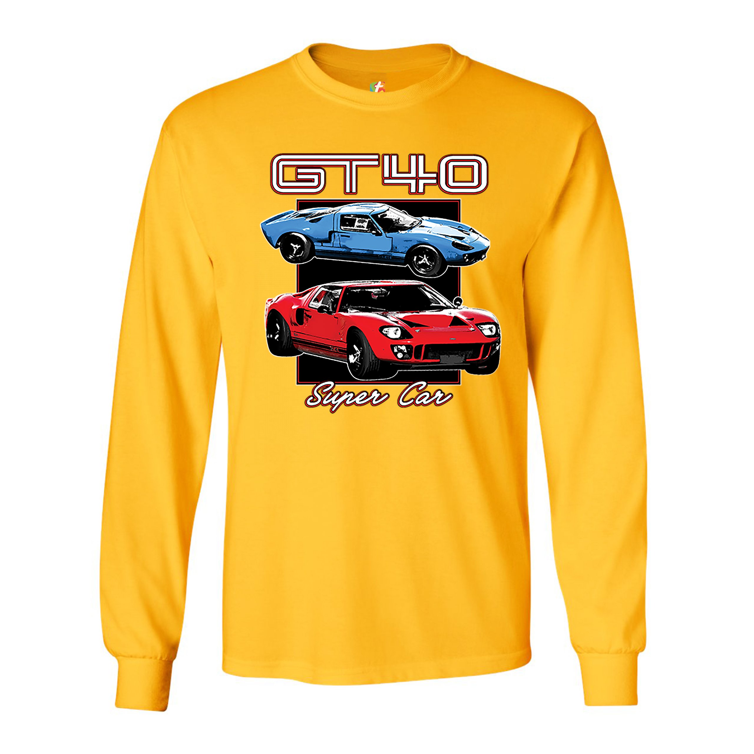 Ford GT40 Long Sleeve T-shirt American Vintage Super Car Retro Licensed