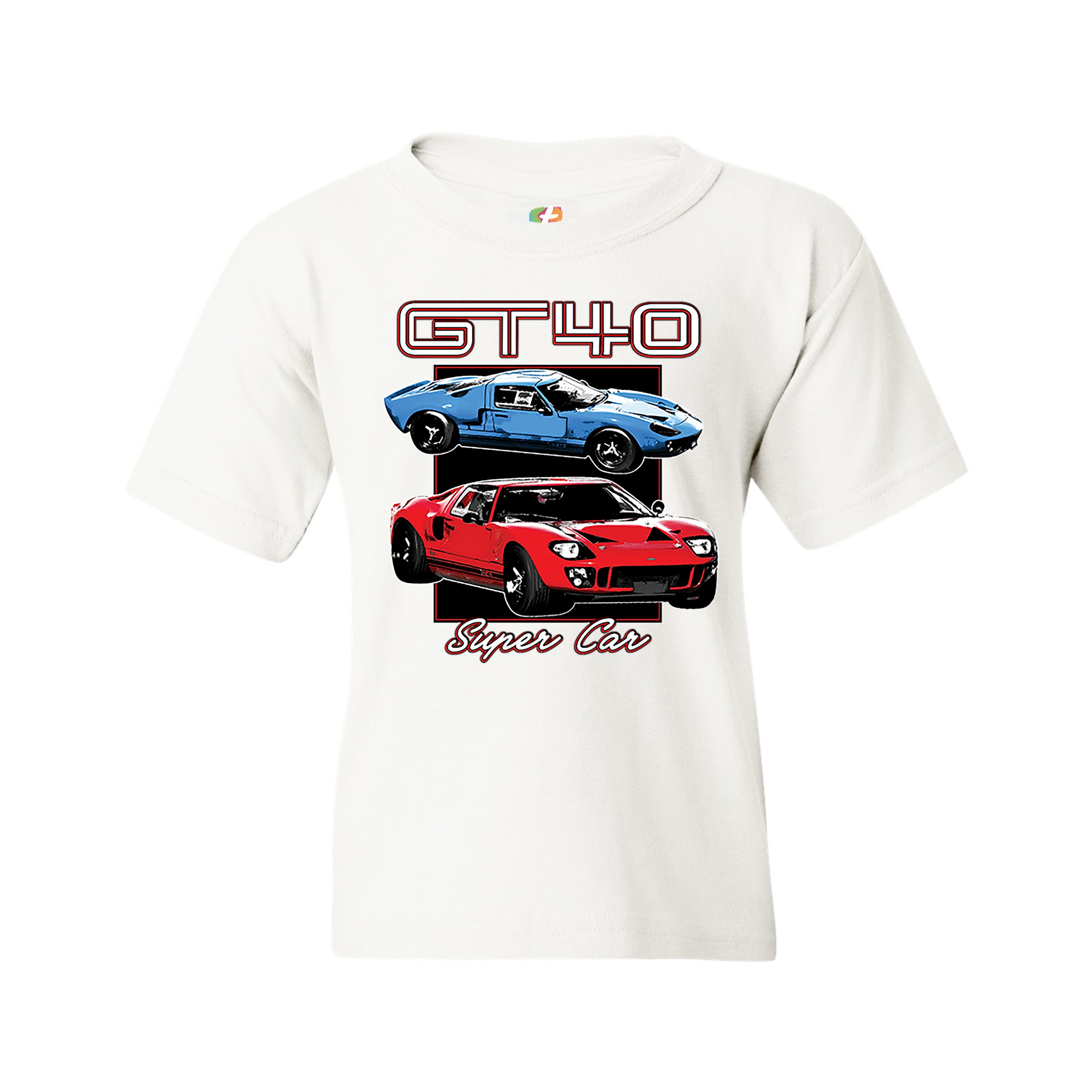 Ford GT40 Youth T-shirt American Vintage Super Car Retro Licensed Kids - Picture 16 of 30