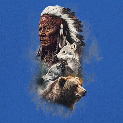 Animal Chief Youth T-shirt Native American Spirit Tribal Totem Indigenous Kids - Picture 39 of 50