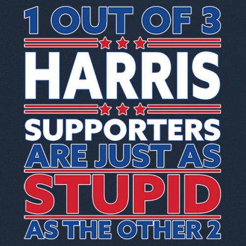1 Out of 3 Harris Supporters Are Just As Stupid Sweatshirt Pro- Trump Crewneck - Picture 32 of 50