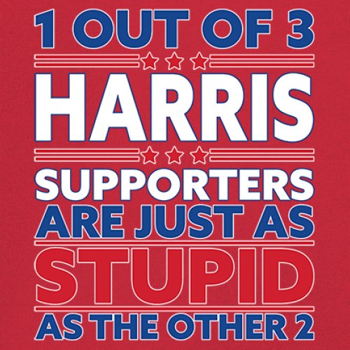 1 Out of 3 Harris Supporters Are Just As Stupid Sweatshirt Pro- Trump Crewneck - Picture 18 of 50