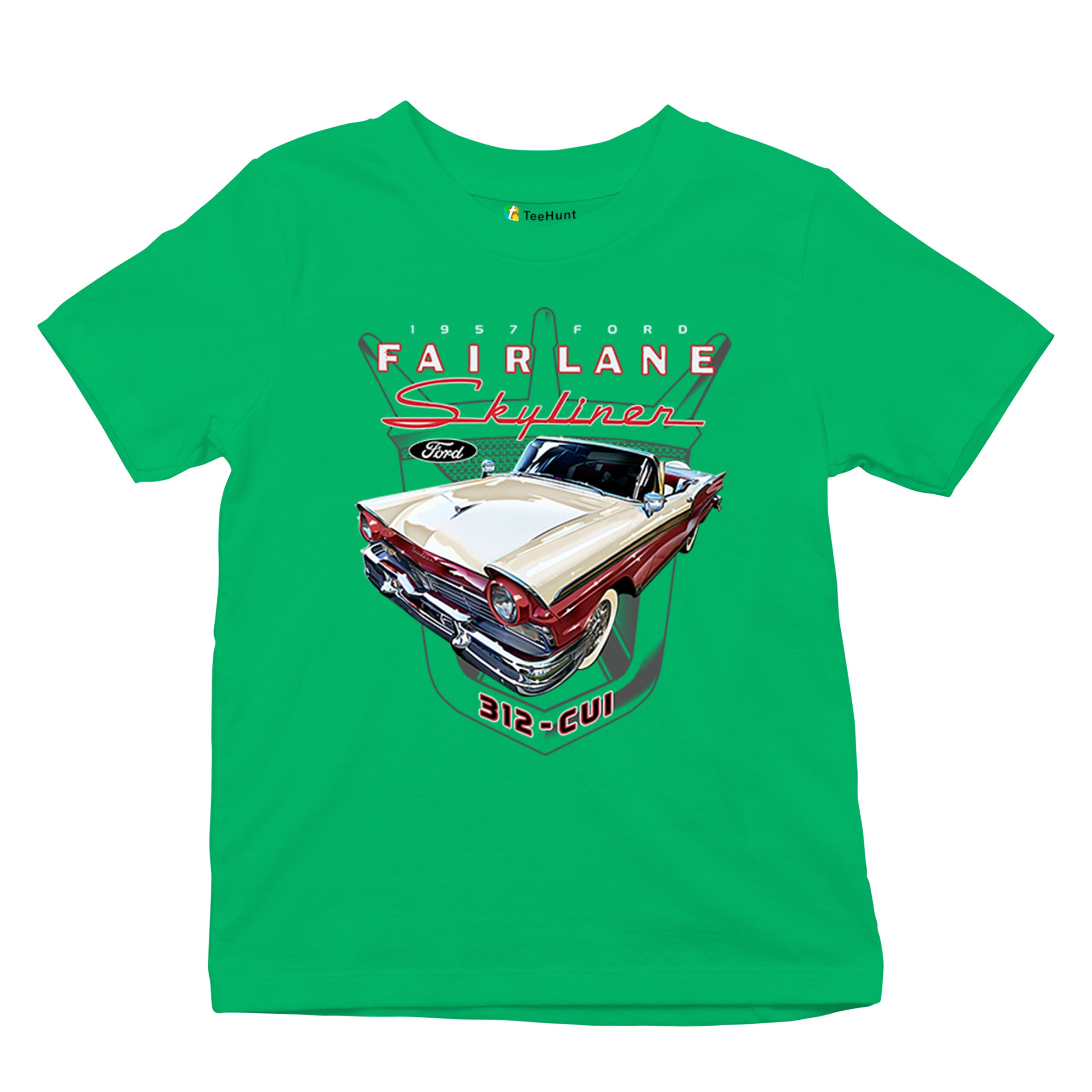 Ford Fairlane Skyliner Crest Youth T-shirt 1957 Vintage Classic FoMoCo Kids - Picture 34 of 50