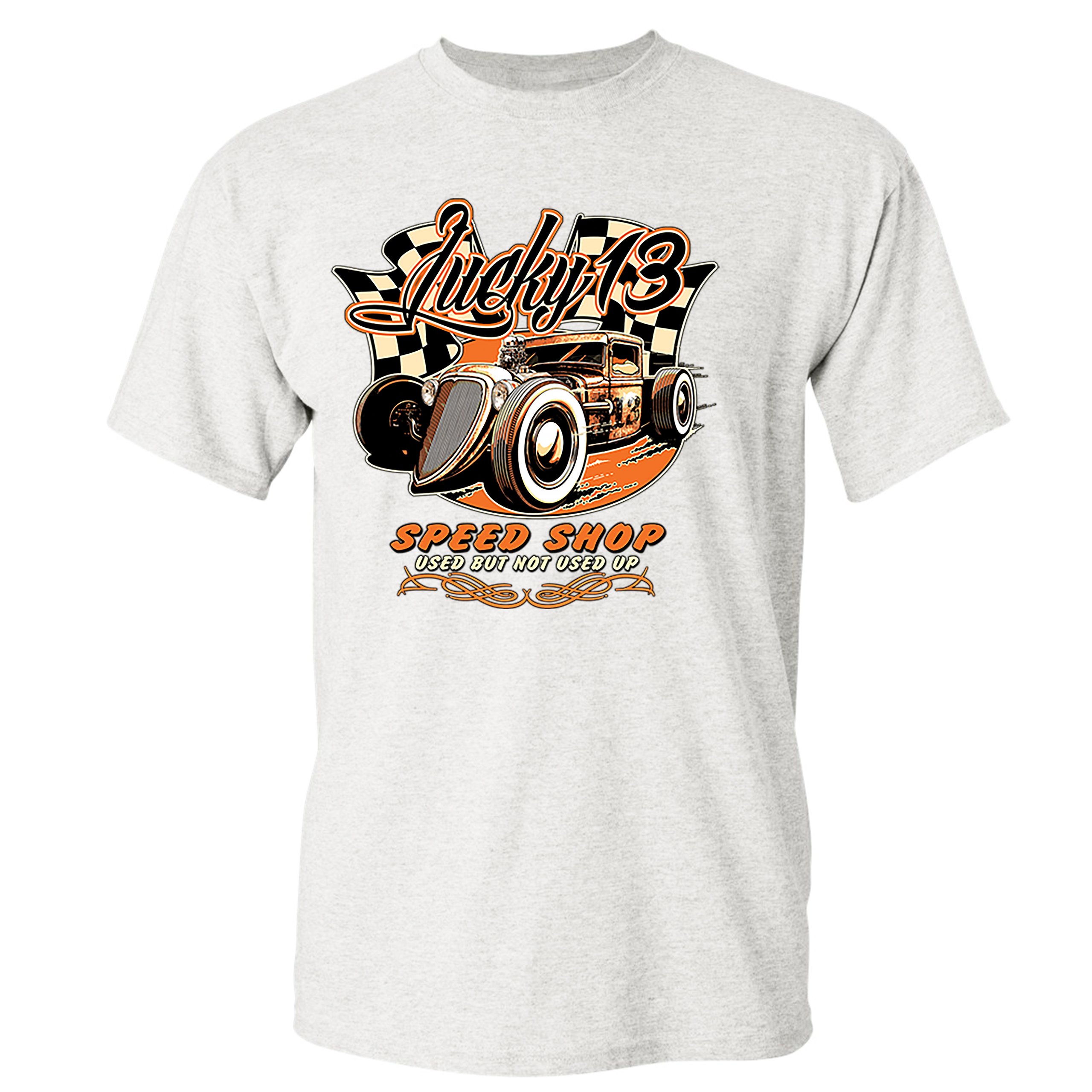 Lucky 13 Speed Shop T-shirt Rat Rod Route 66 Vintage Racing Car Men's ...
