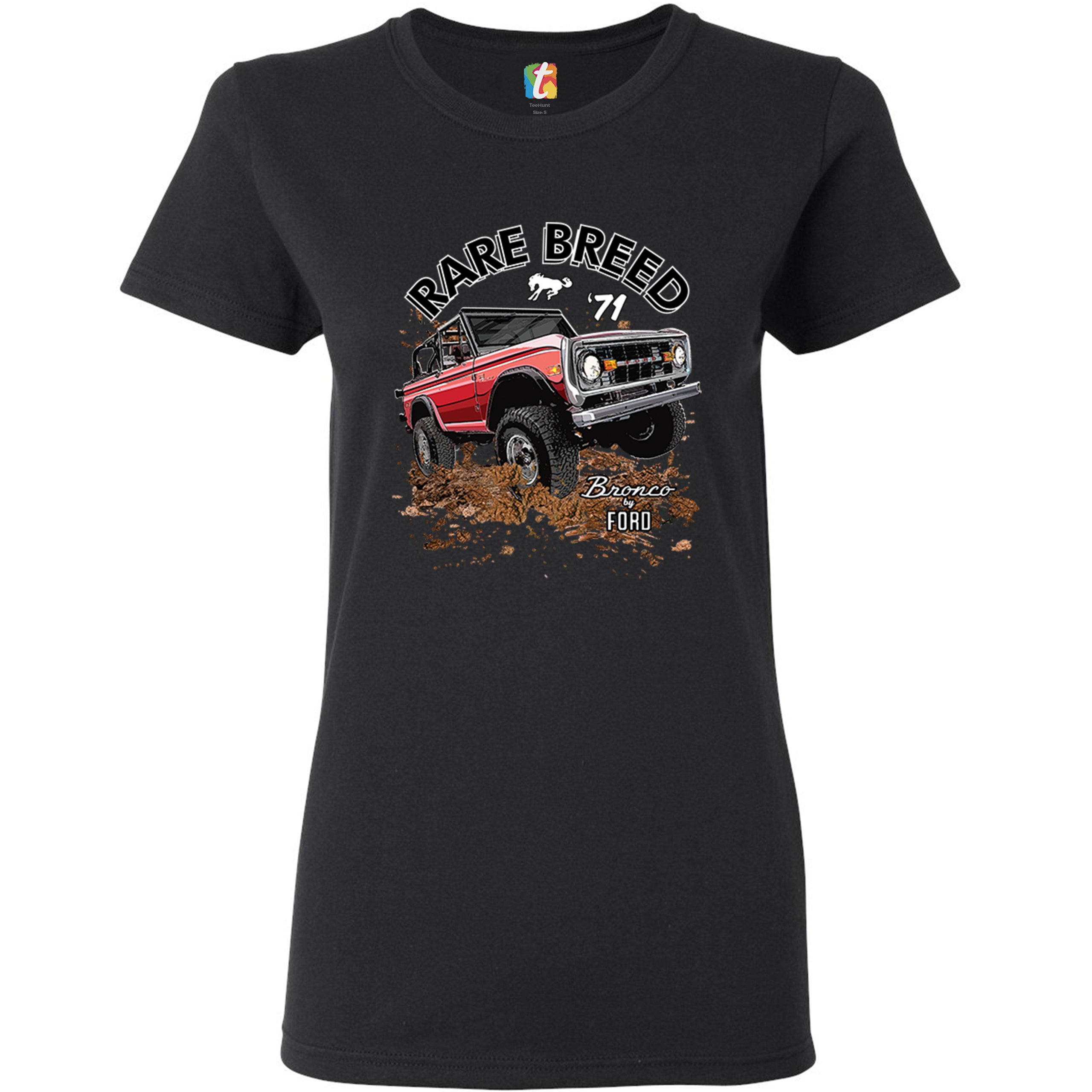 Bronco by Ford T-Shirt Rare Breed '71 Offroad Ford Truck Licensed Women's Tee