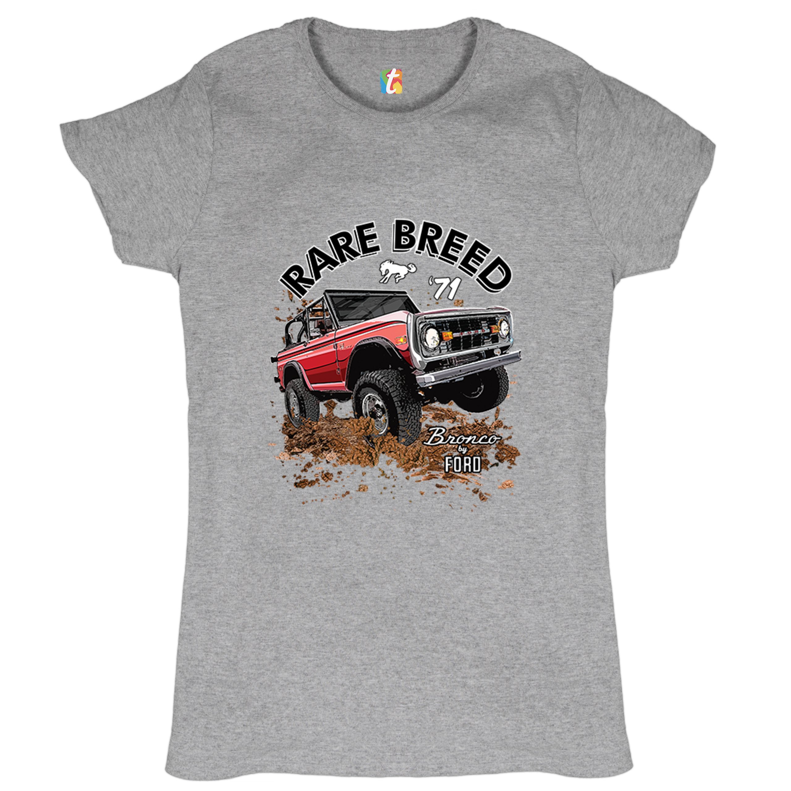 Bronco by Ford T-Shirt Rare Breed '71 Offroad Ford Truck Licensed Women's Tee