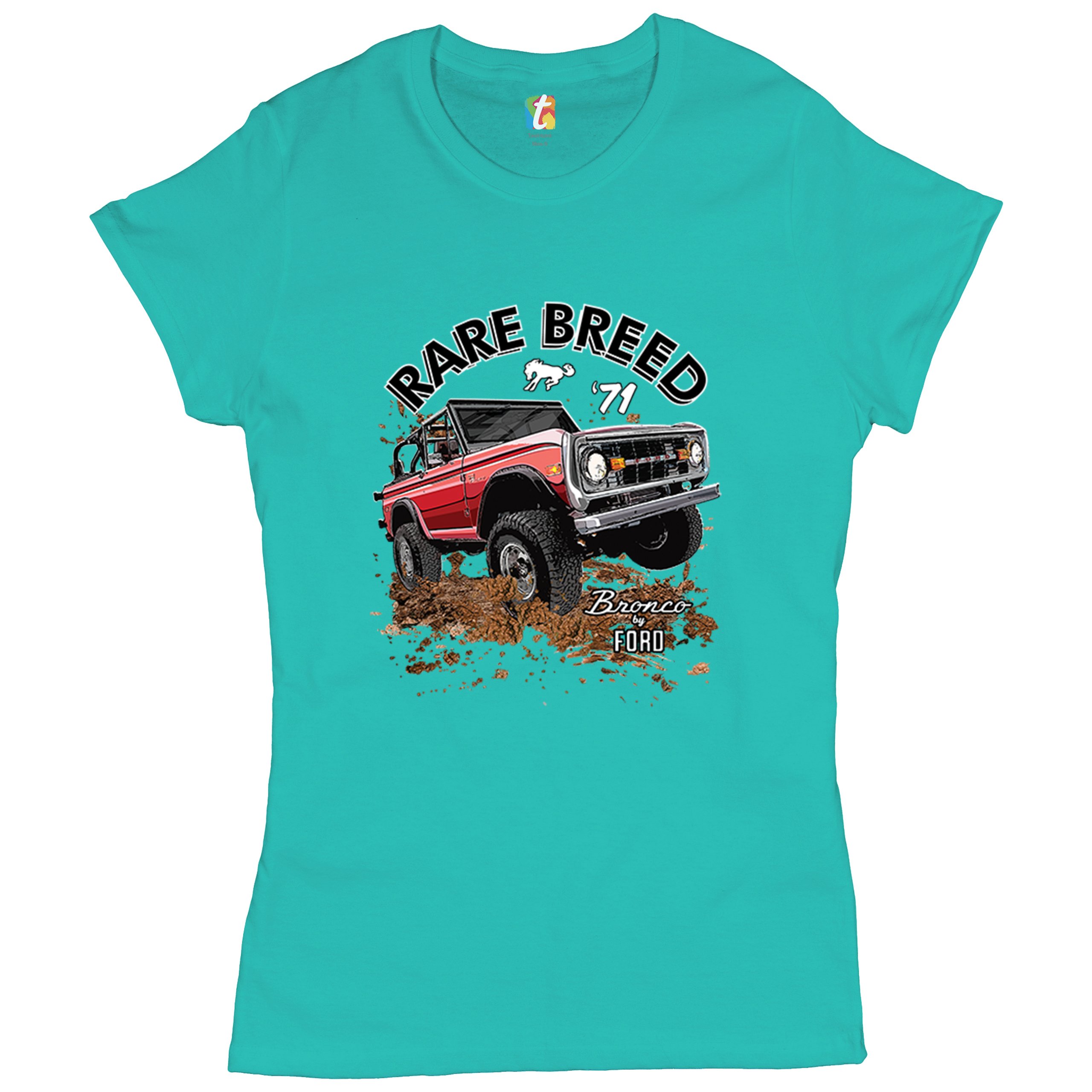 Bronco by Ford T-Shirt Rare Breed '71 Offroad Ford Truck Licensed Women's Tee